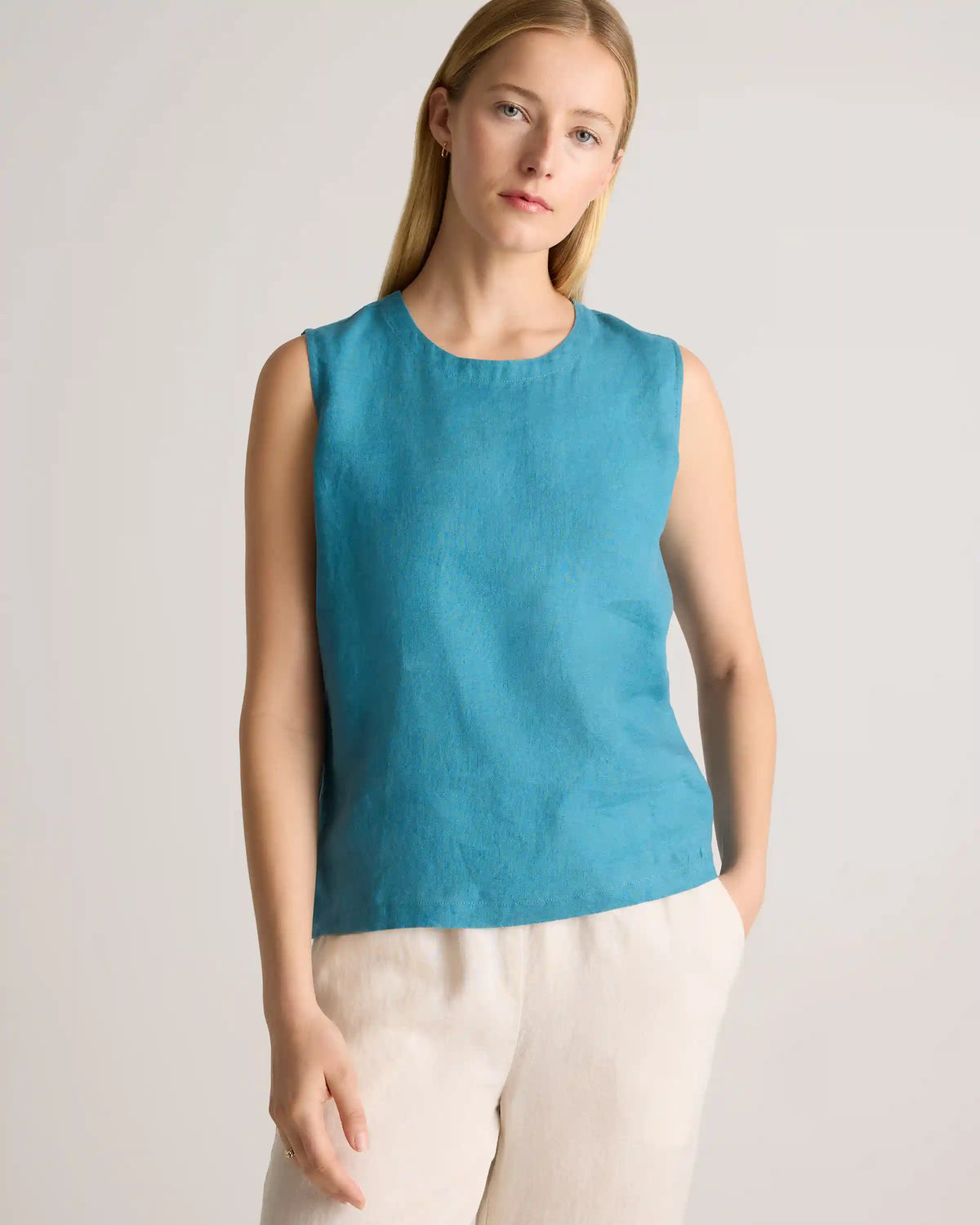 100% European Linen Tank