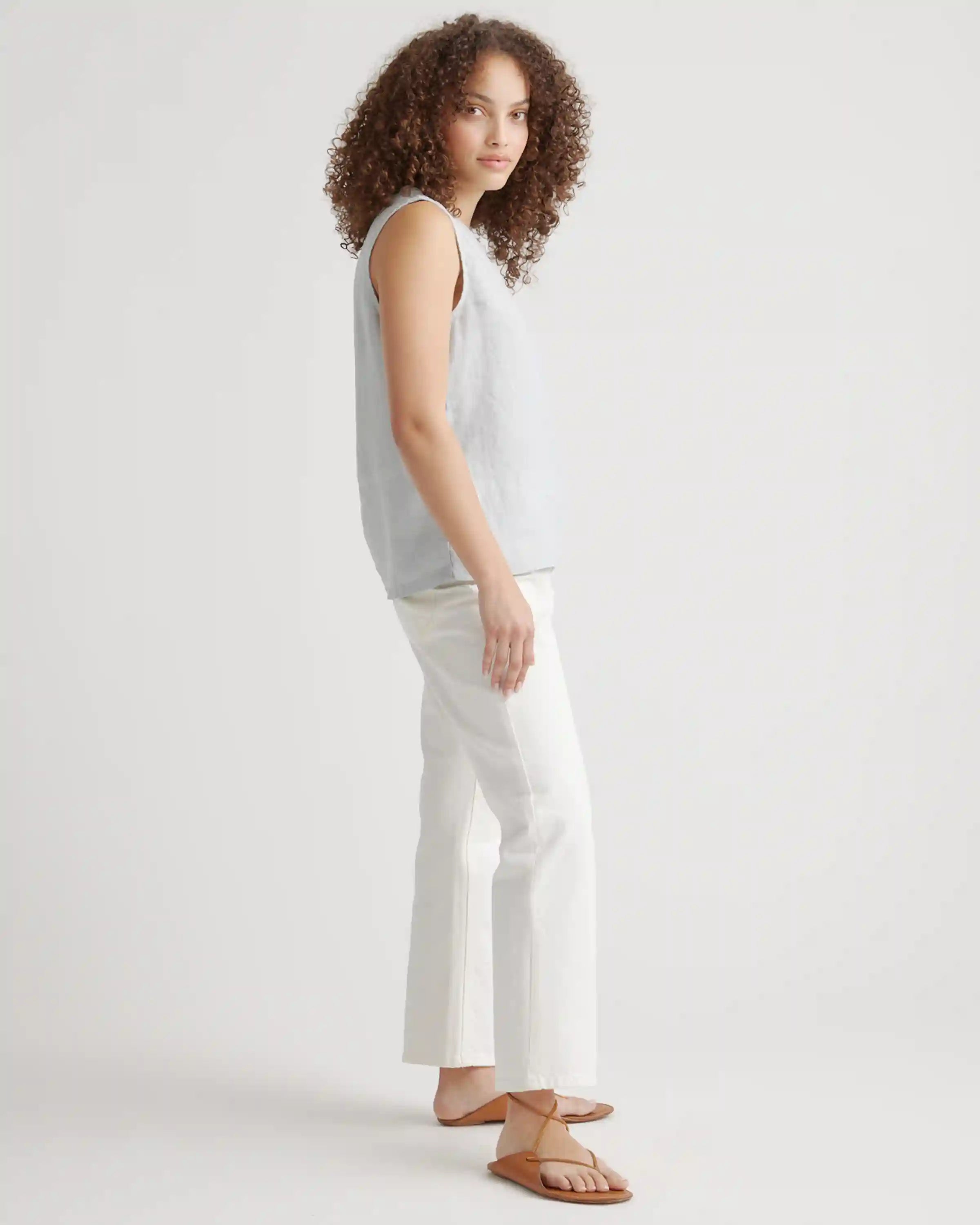 100% European Linen Tank