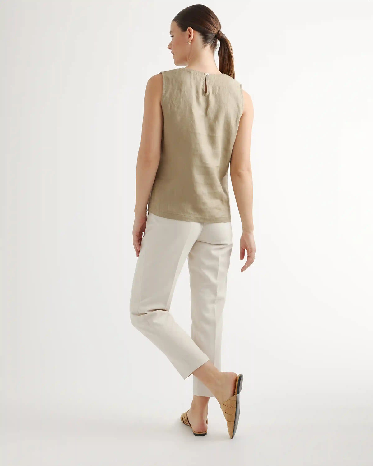 100% European Linen Tank