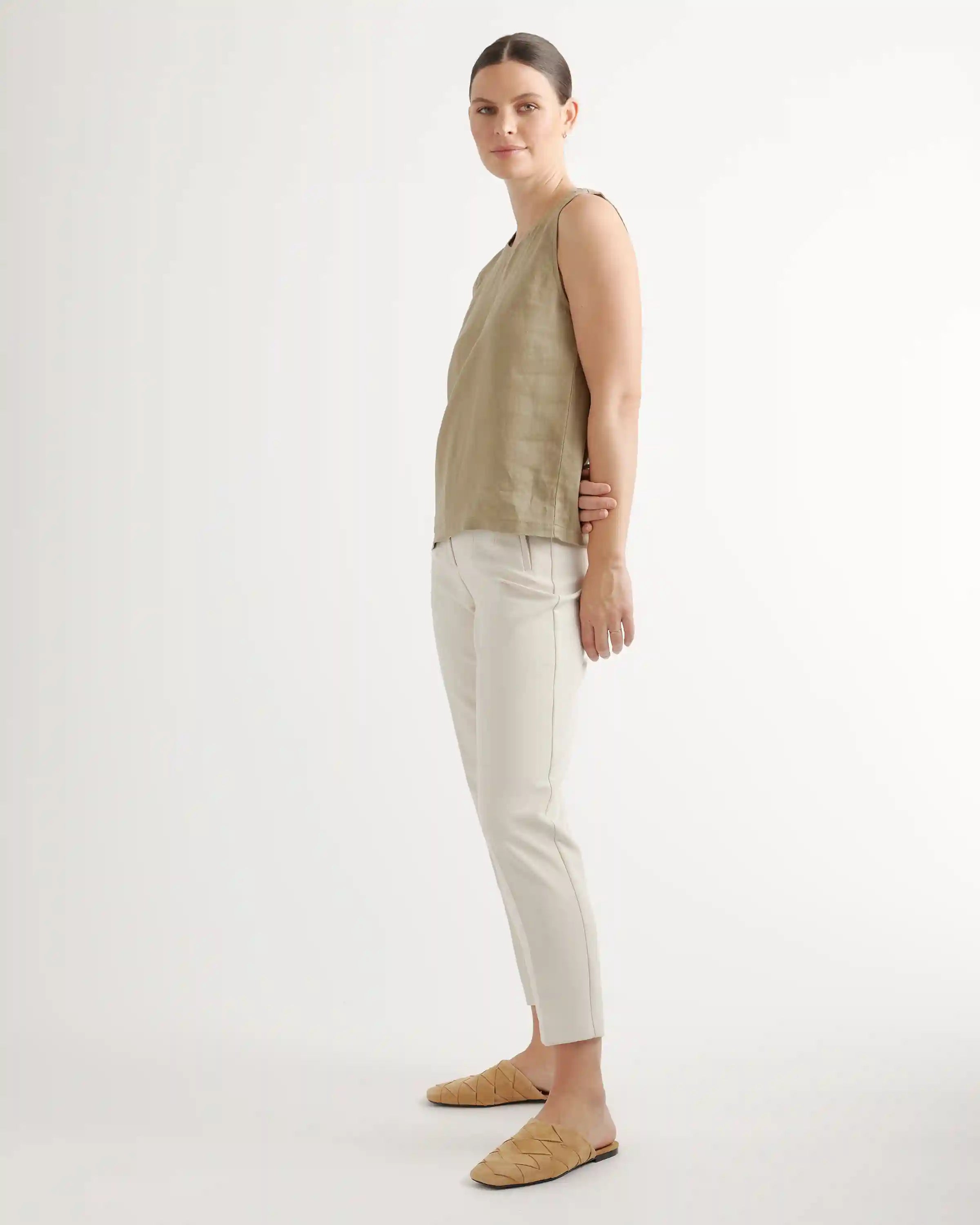 100% European Linen Tank