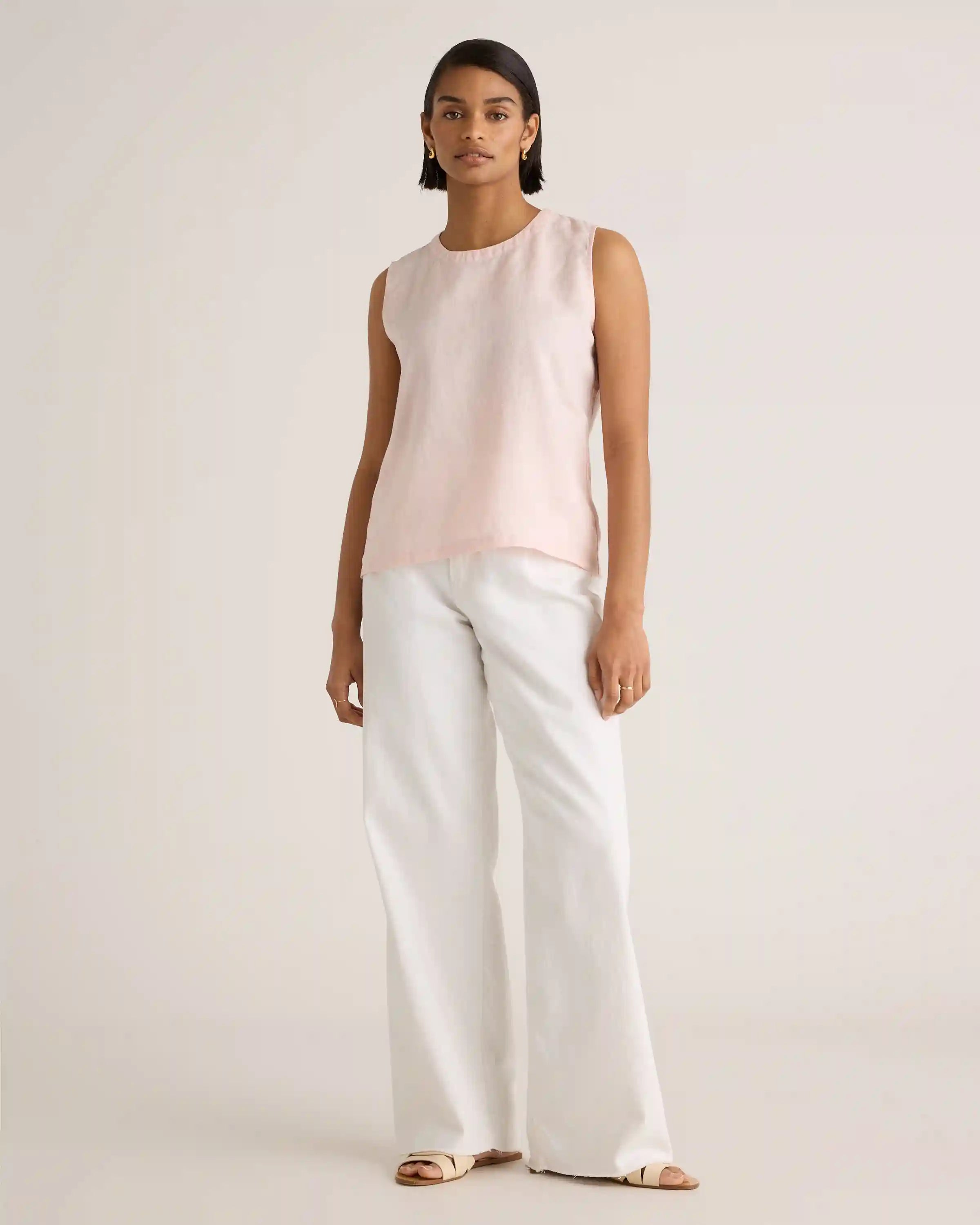 100% European Linen Tank