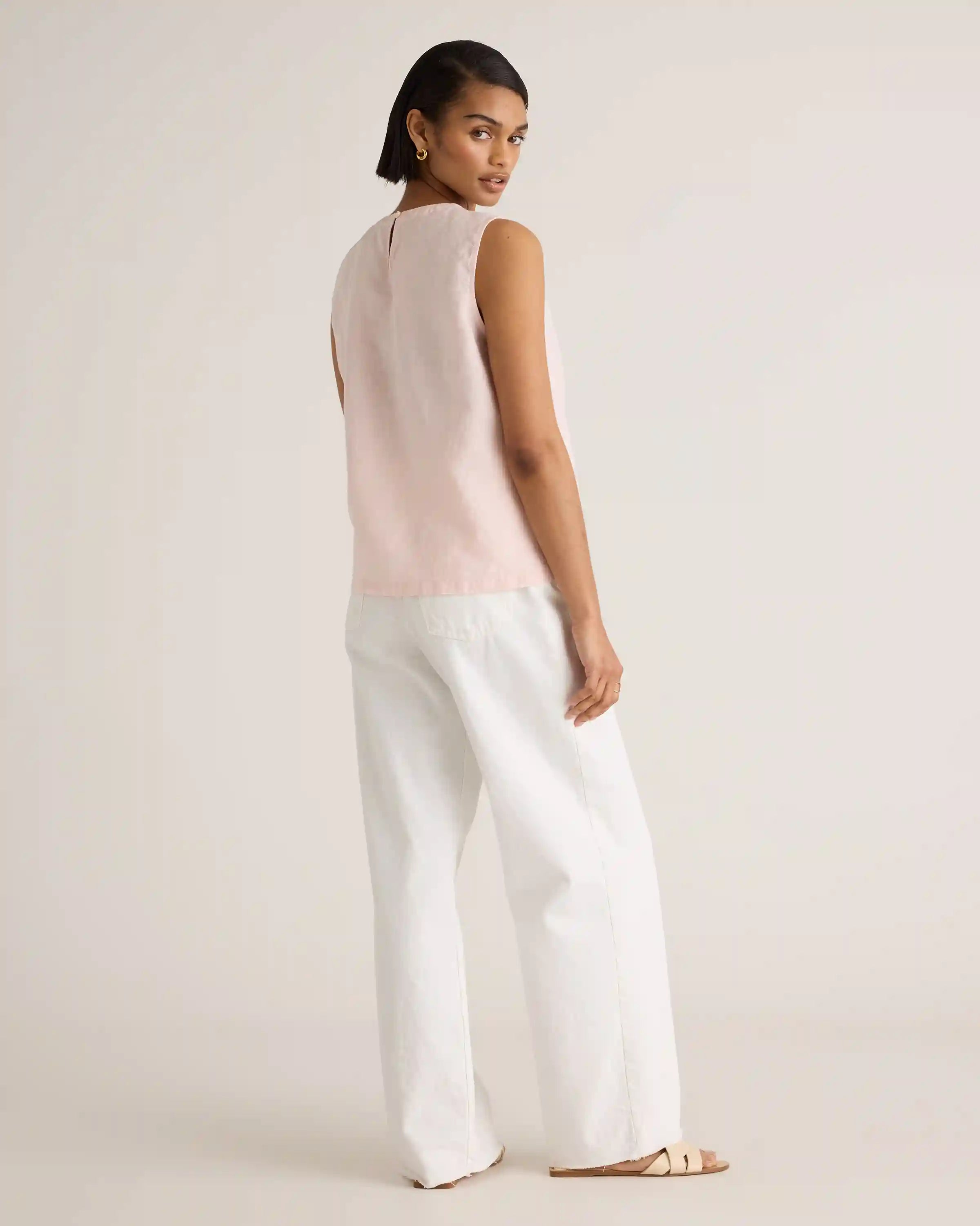 100% European Linen Tank