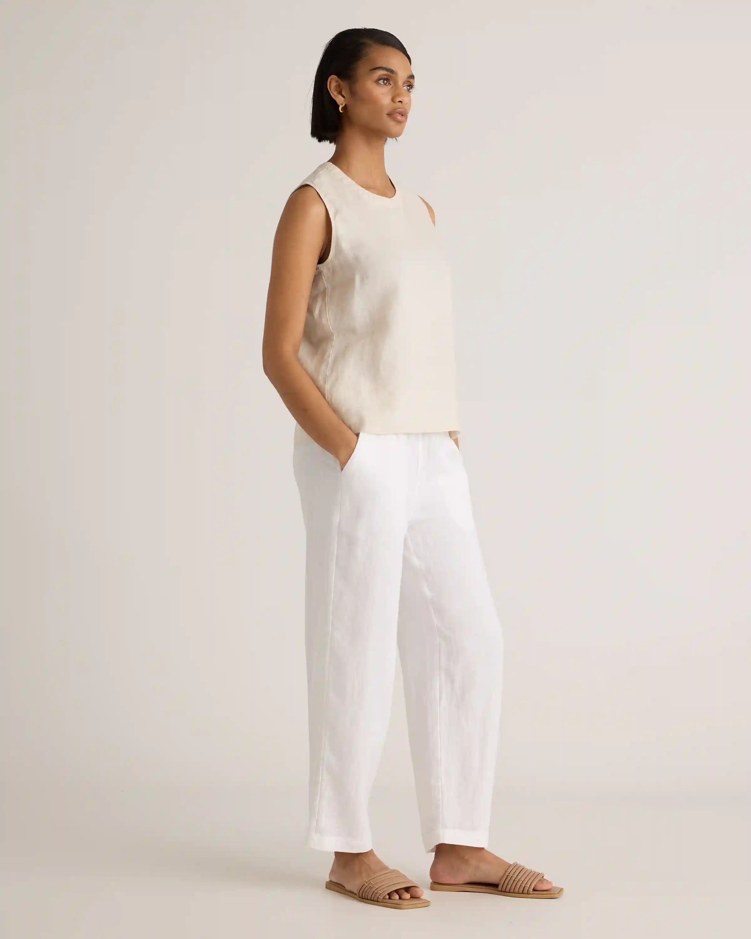 100% European Linen Tank