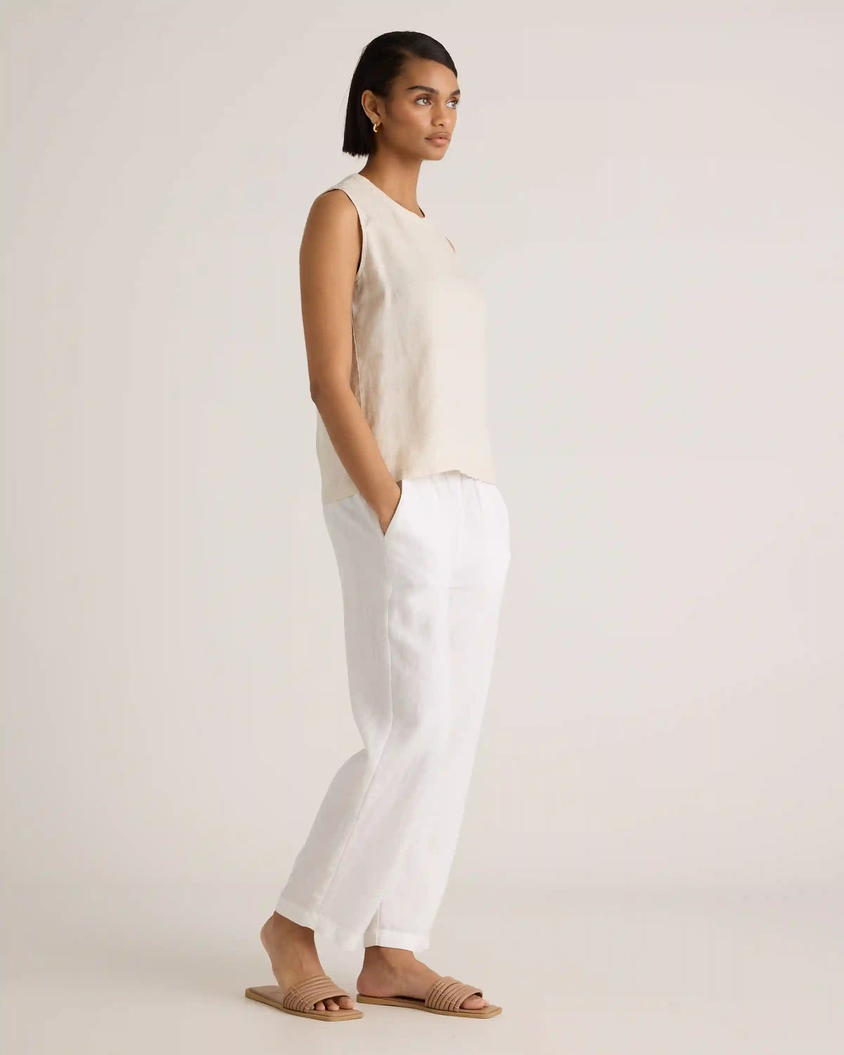 100% European Linen Tank
