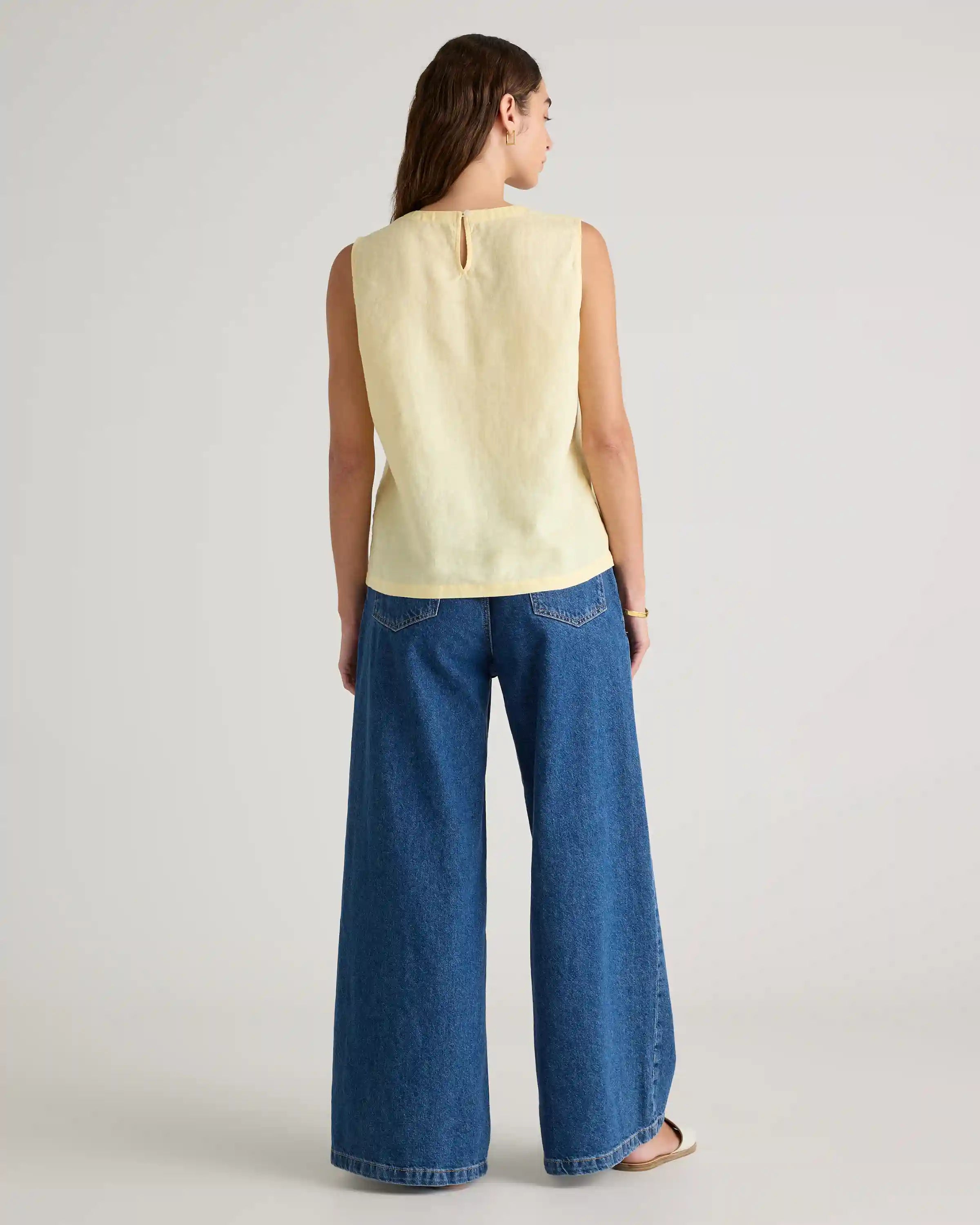 100% European Linen Tank