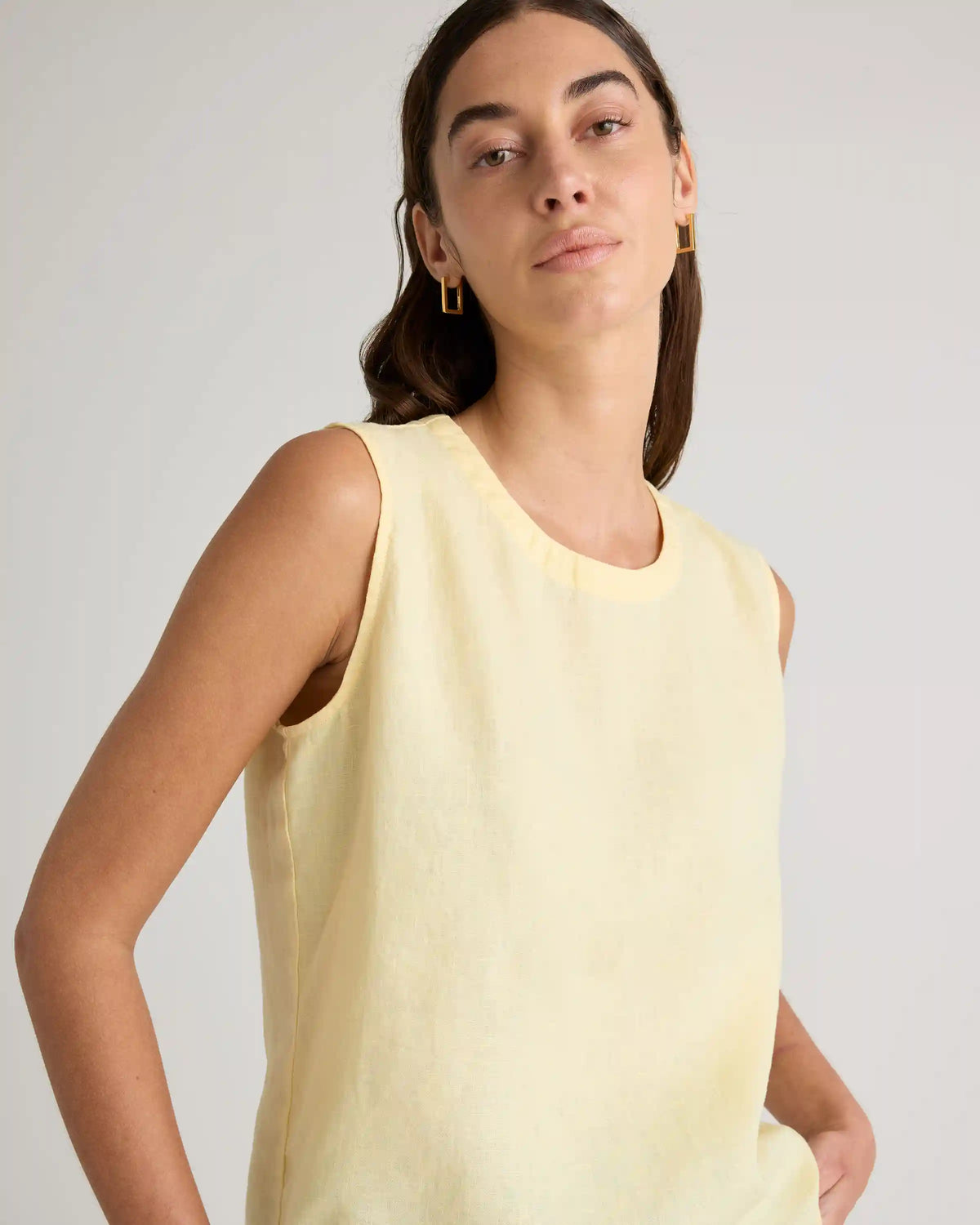 100% European Linen Tank