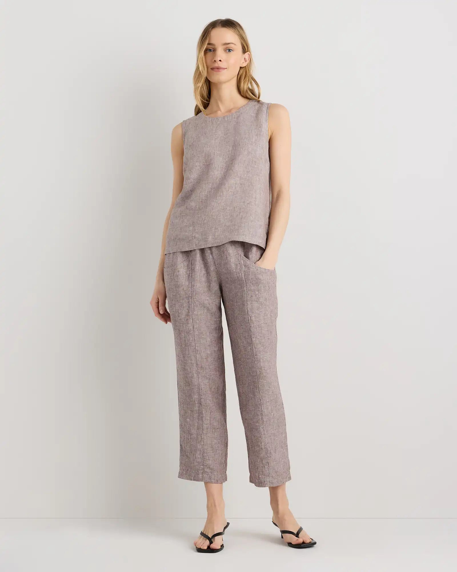 100% European Linen Tank