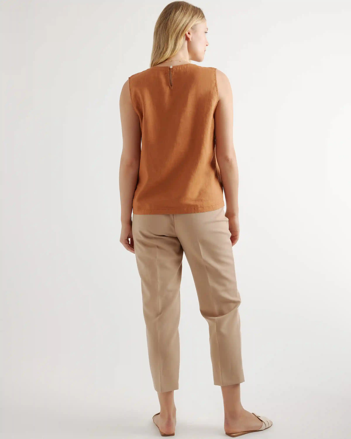 100% European Linen Tank