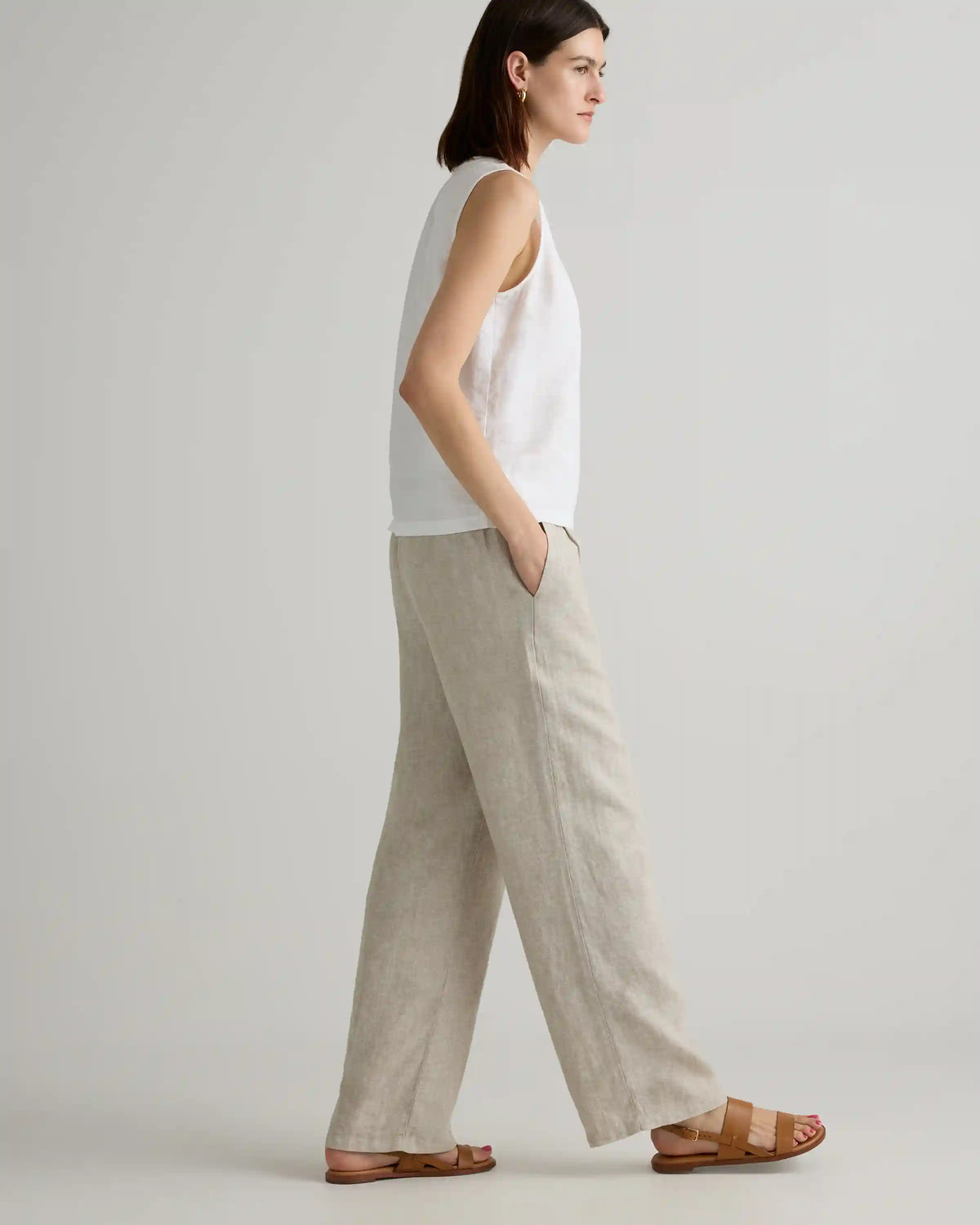 100% European Linen Tank