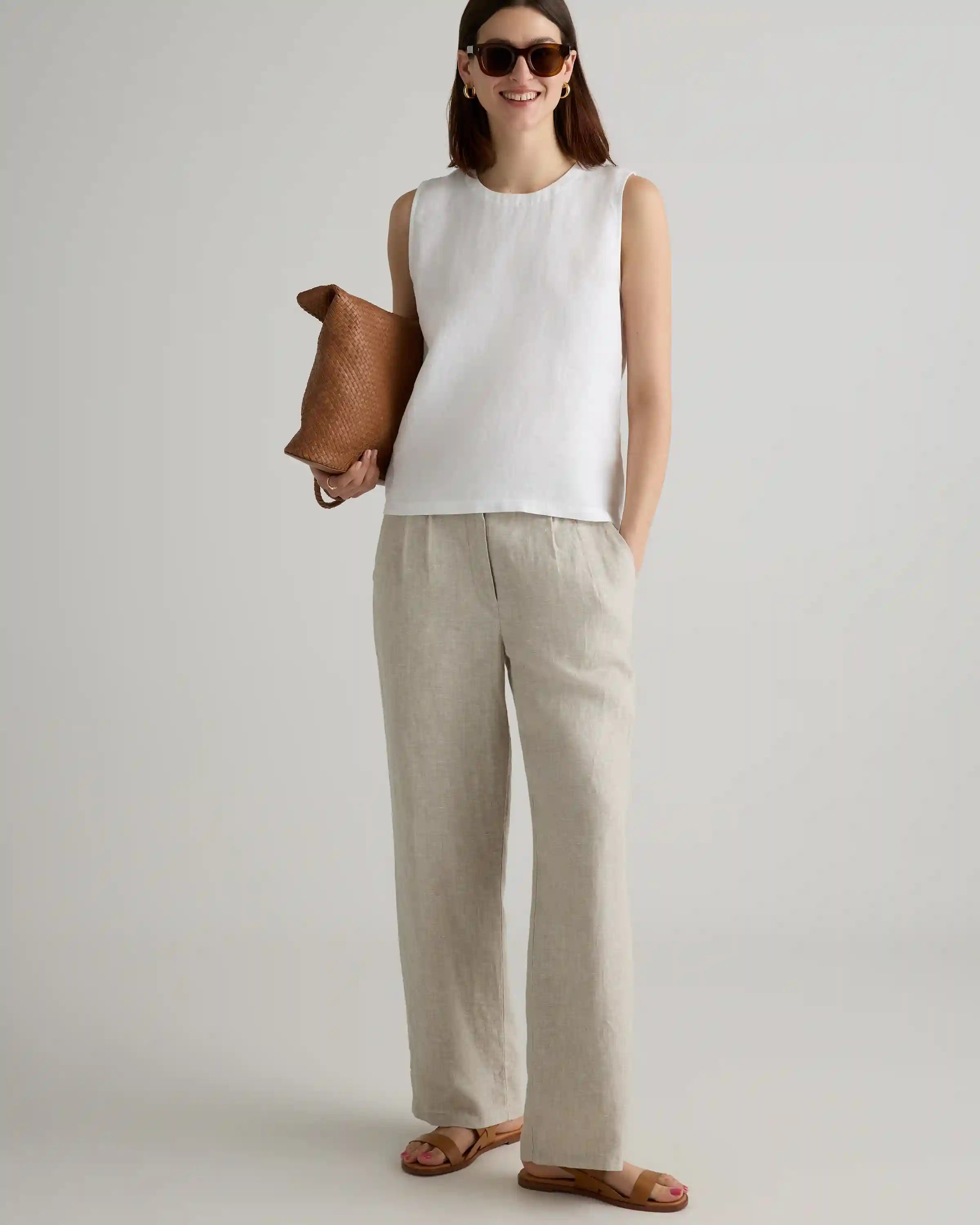 100% European Linen Tank