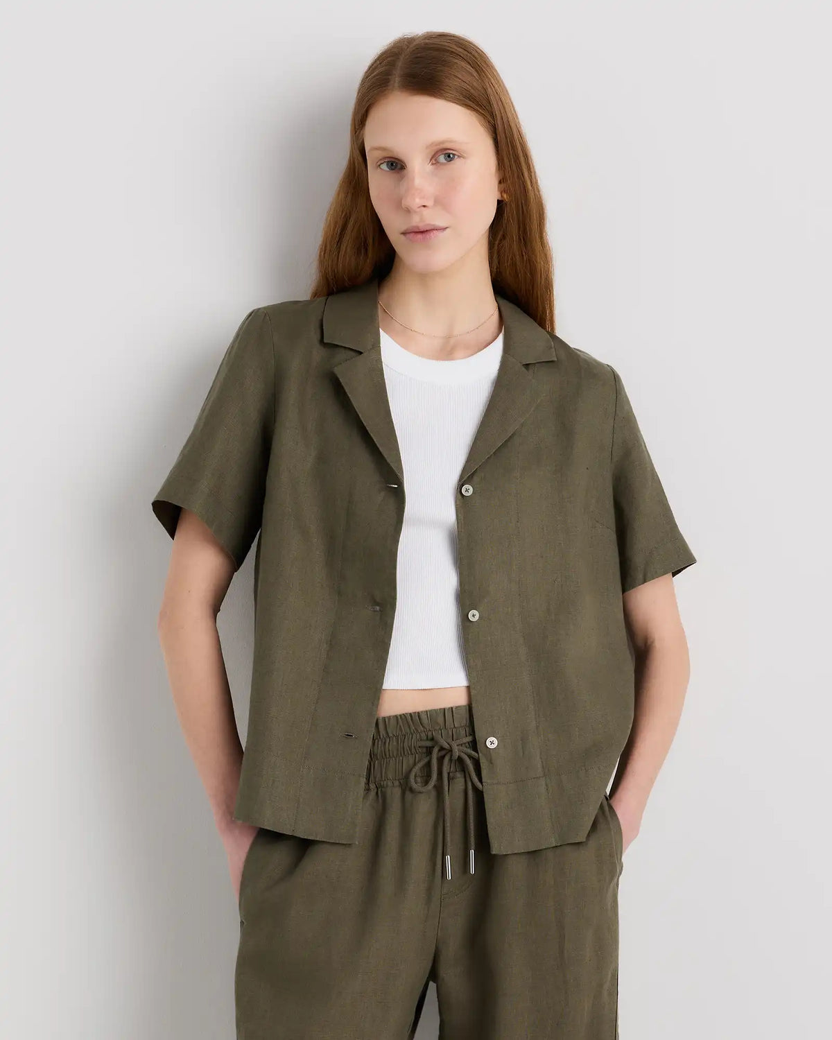 100% European Linen Short Sleeve Shirt