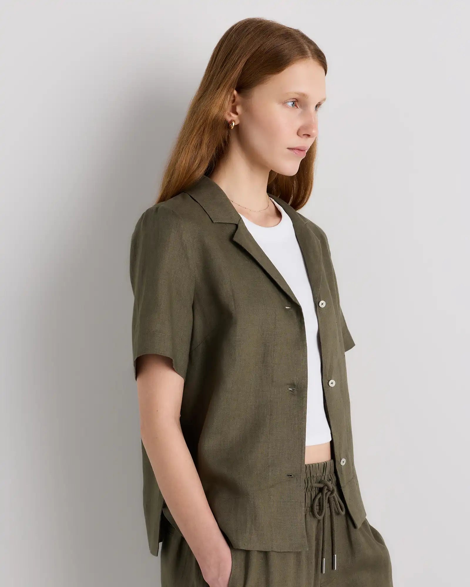 100% European Linen Short Sleeve Shirt