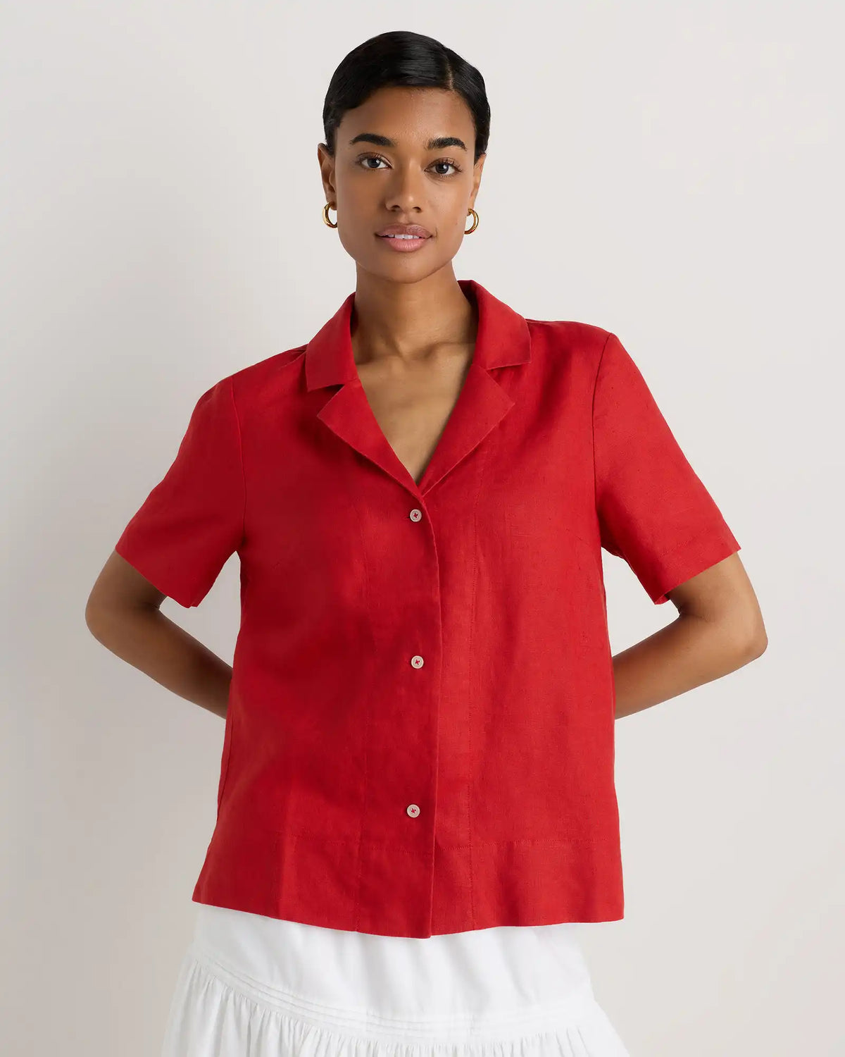 100% European Linen Short Sleeve Shirt