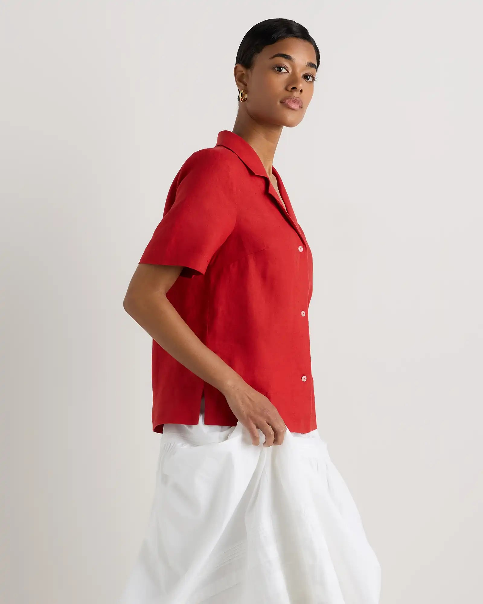 100% European Linen Short Sleeve Shirt