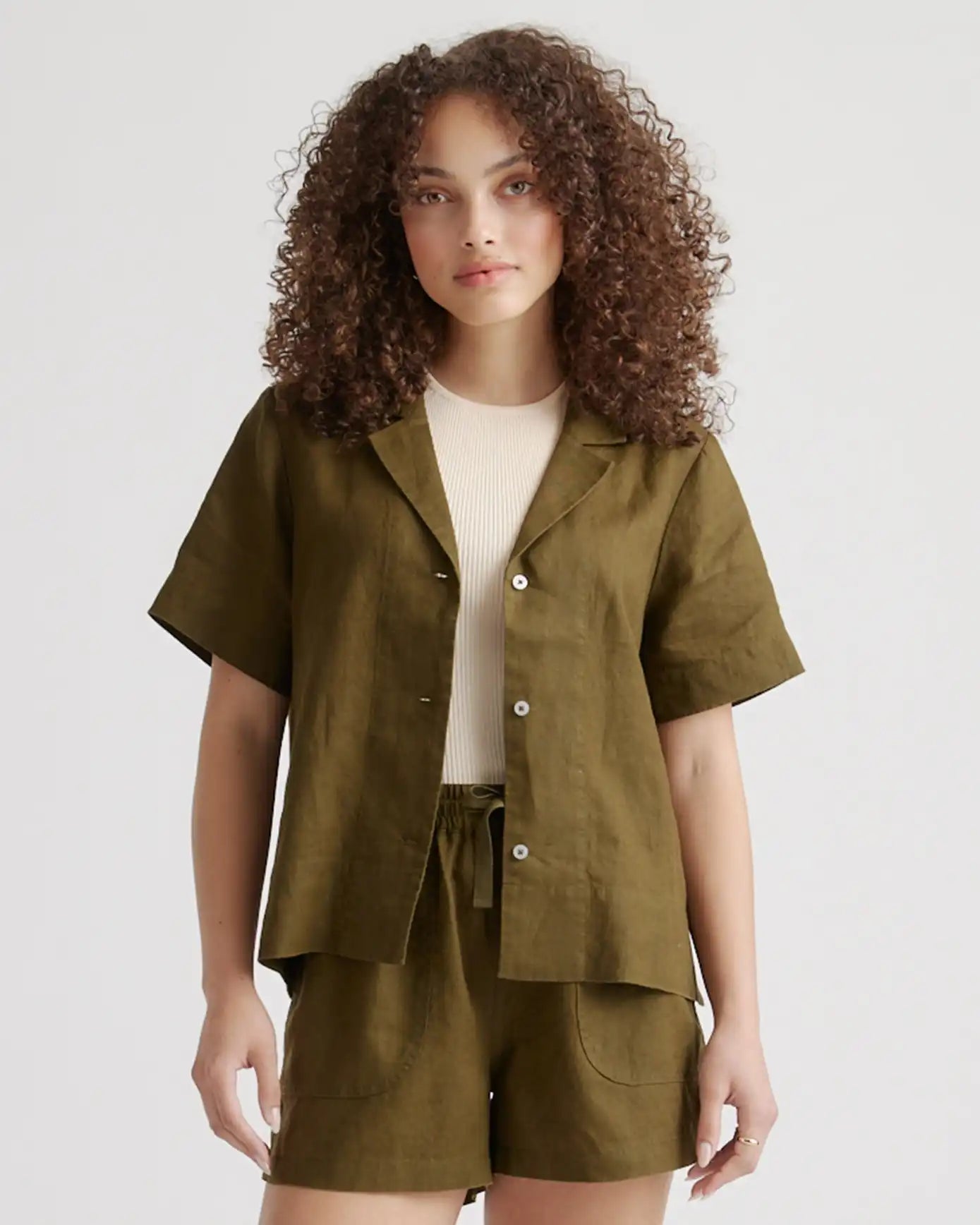 100% European Linen Short Sleeve Shirt