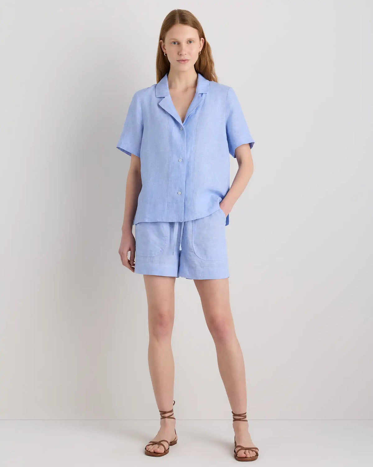 100% European Linen Short Sleeve Shirt