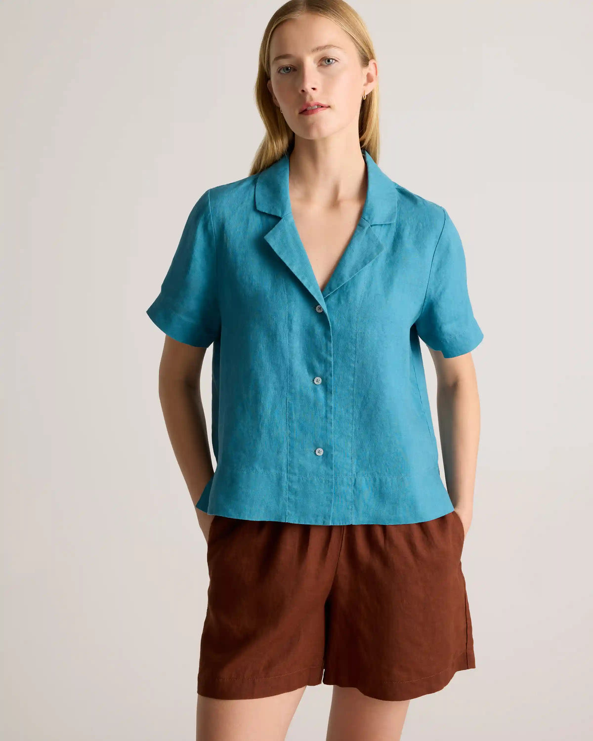 100% European Linen Short Sleeve Shirt
