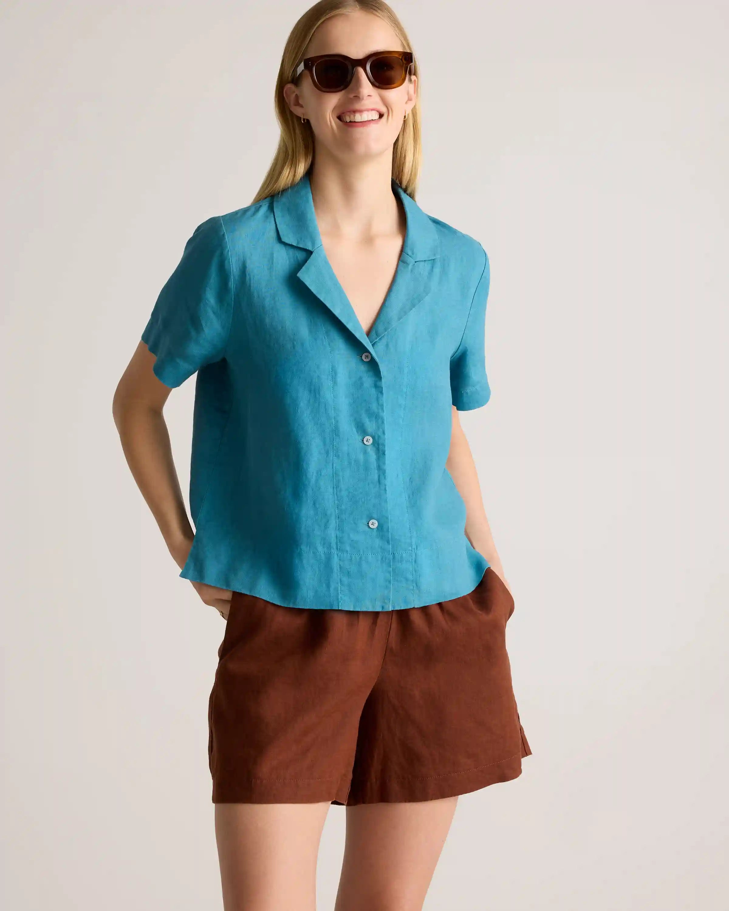 100% European Linen Short Sleeve Shirt