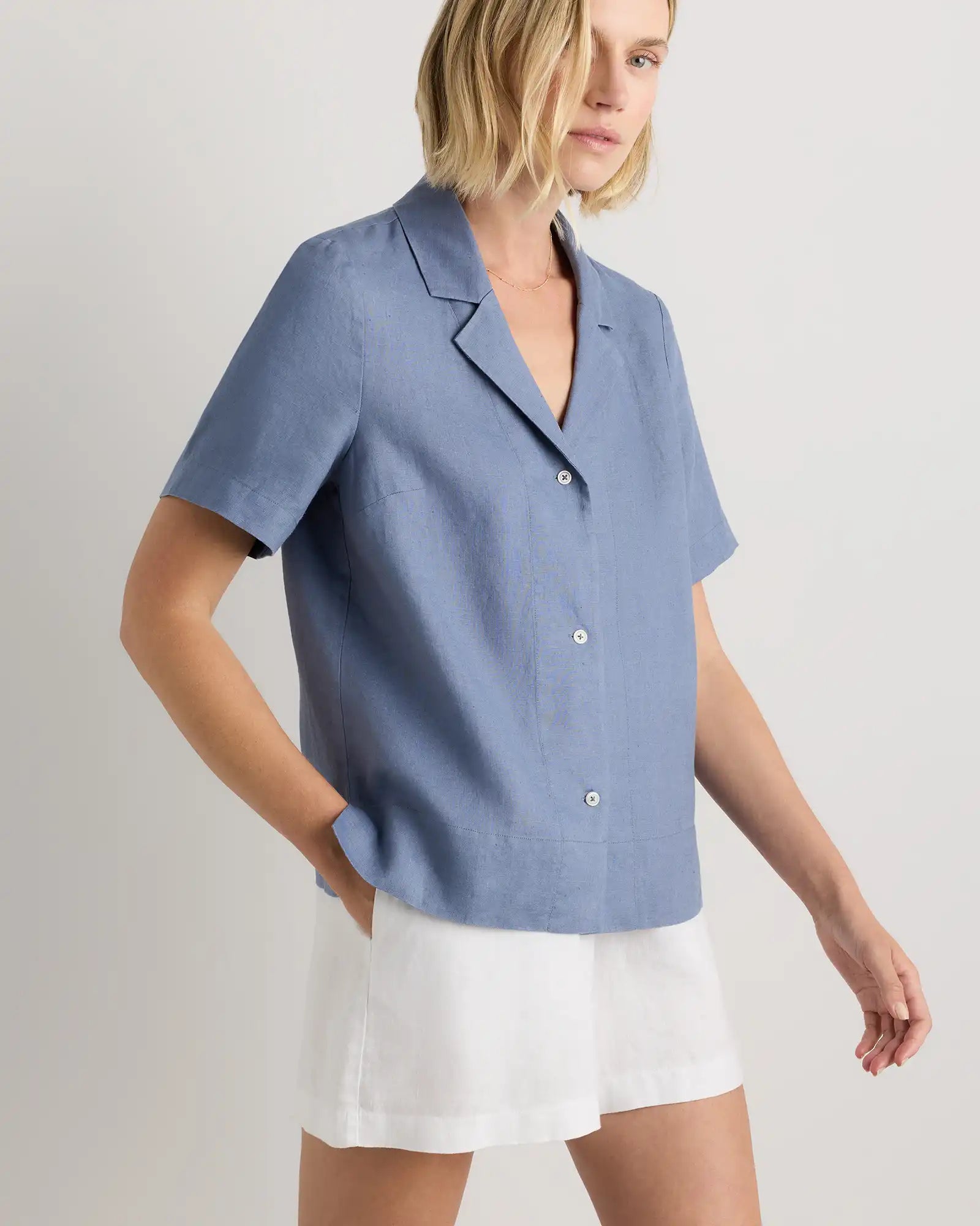 100% European Linen Short Sleeve Shirt