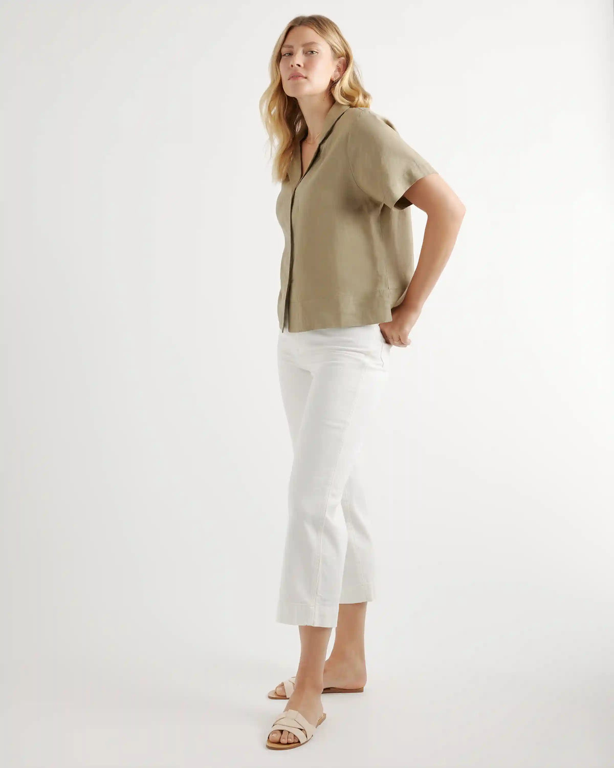 100% European Linen Short Sleeve Shirt
