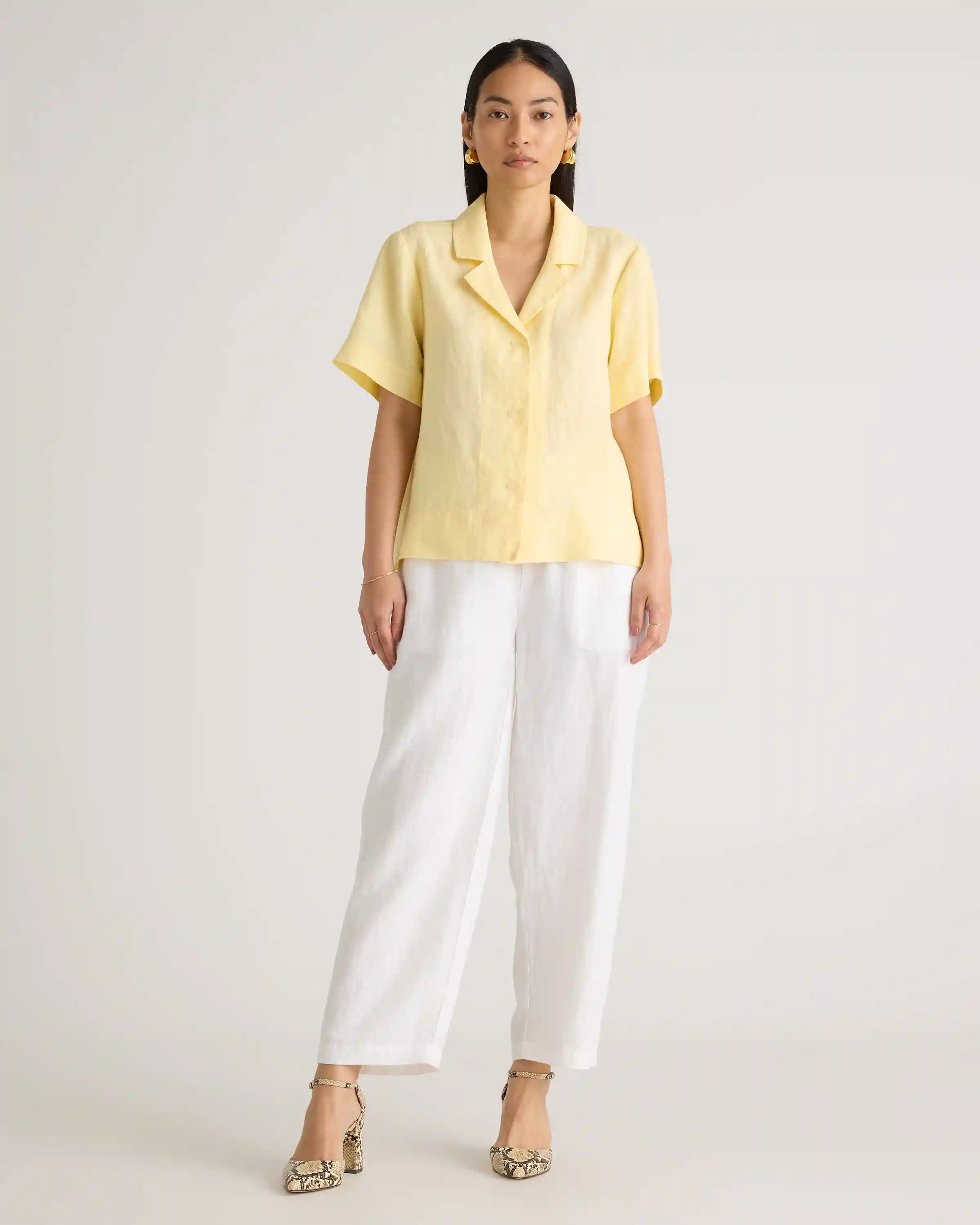 100% European Linen Short Sleeve Shirt
