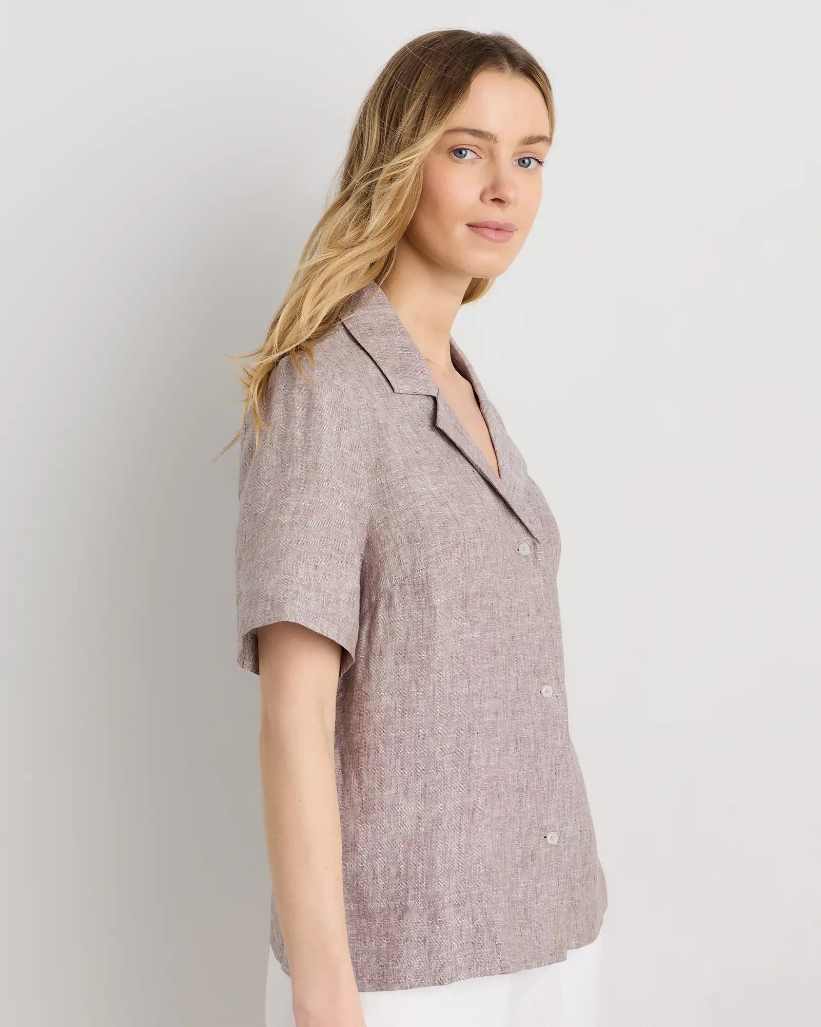 100% European Linen Short Sleeve Shirt