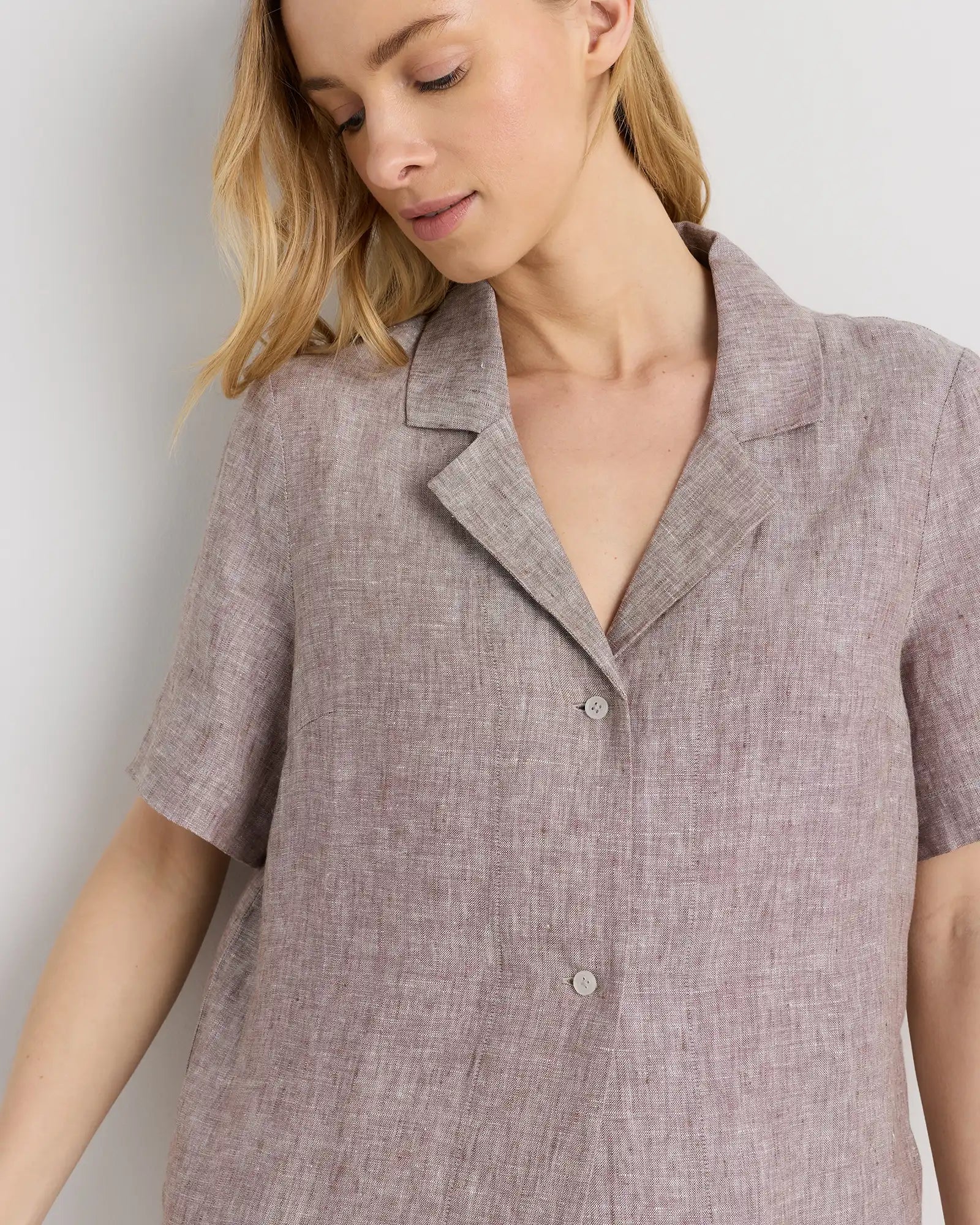 100% European Linen Short Sleeve Shirt