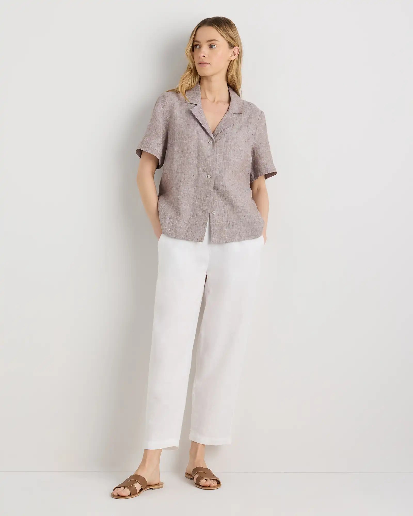100% European Linen Short Sleeve Shirt