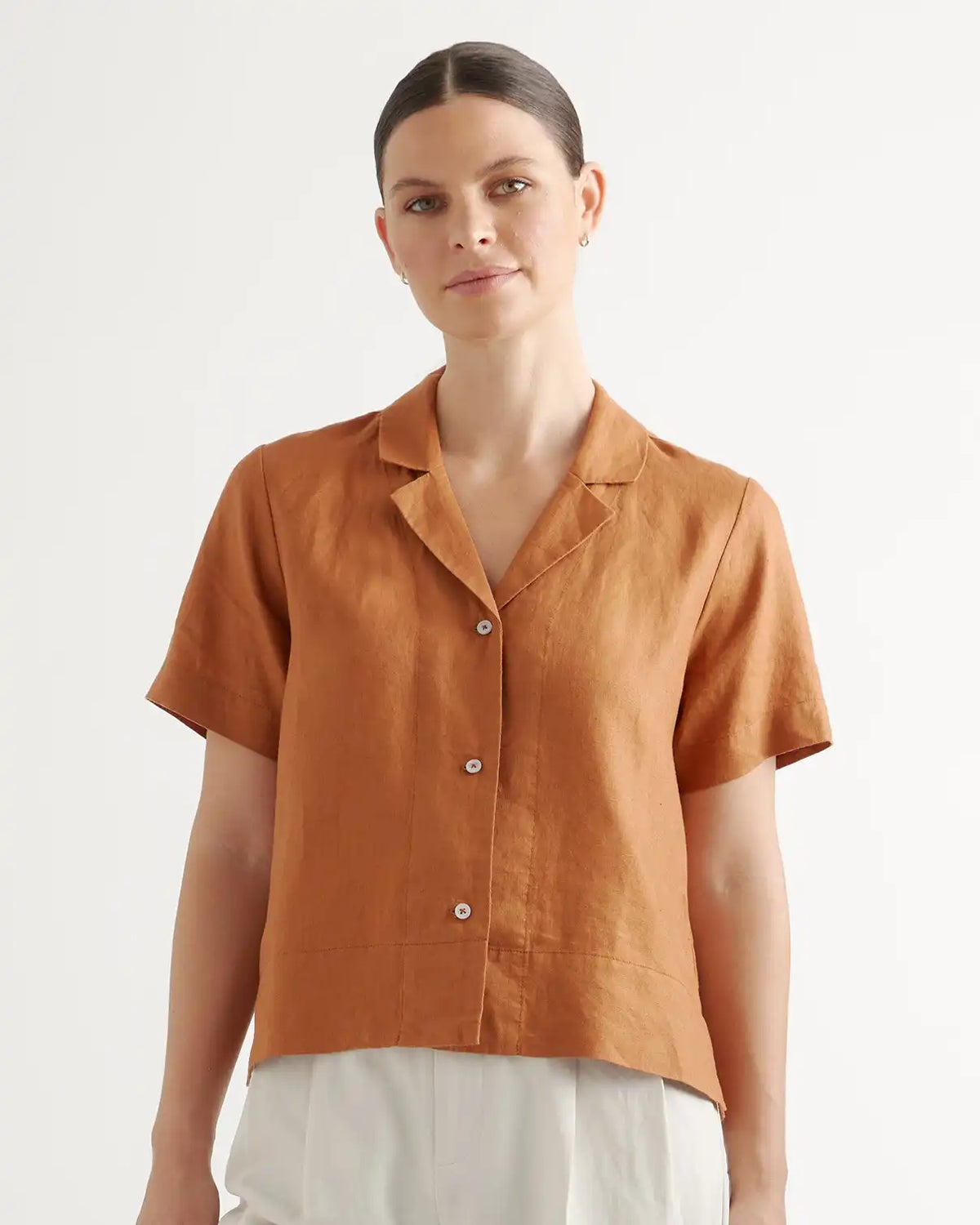 100% European Linen Short Sleeve Shirt