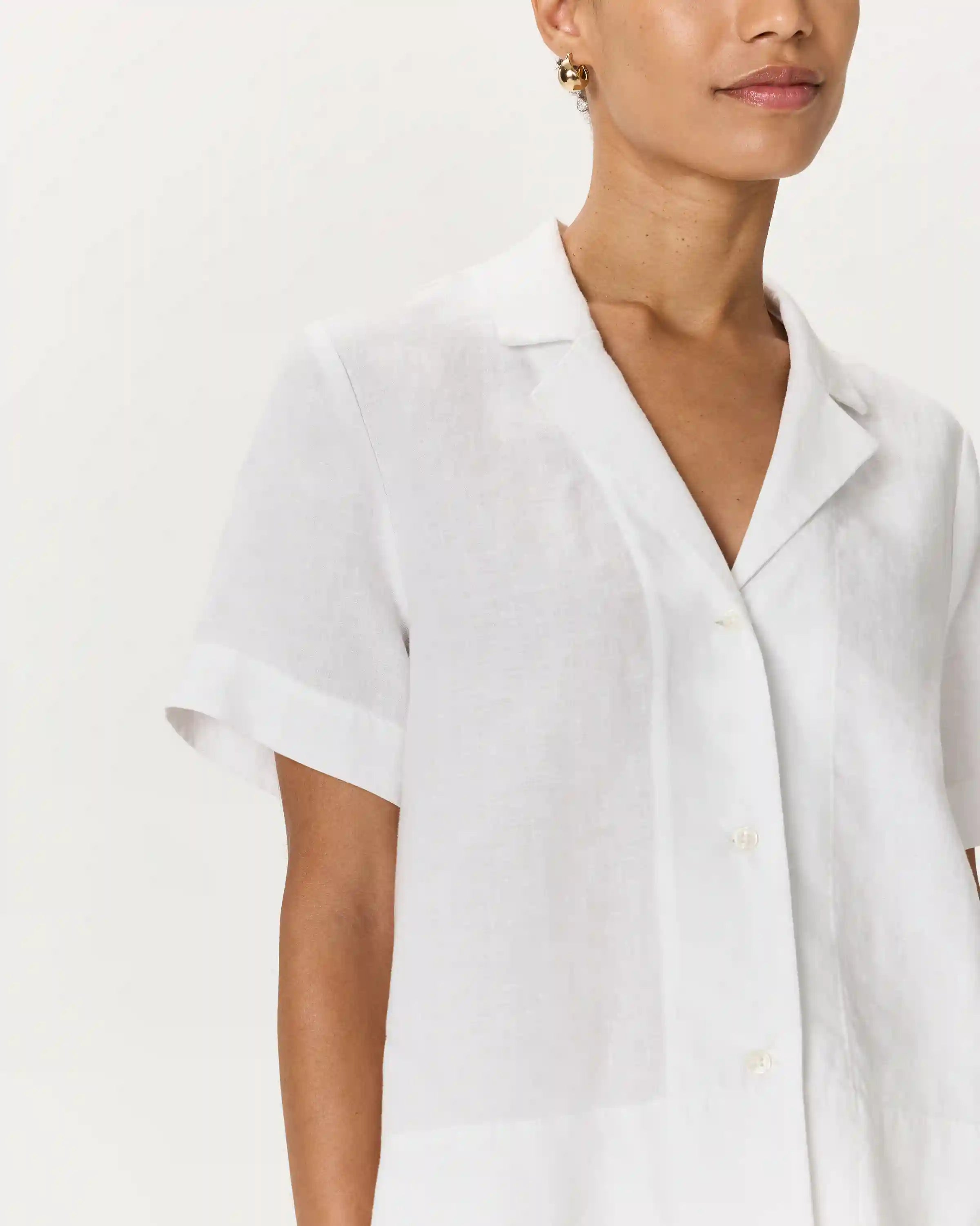 100% European Linen Short Sleeve Shirt