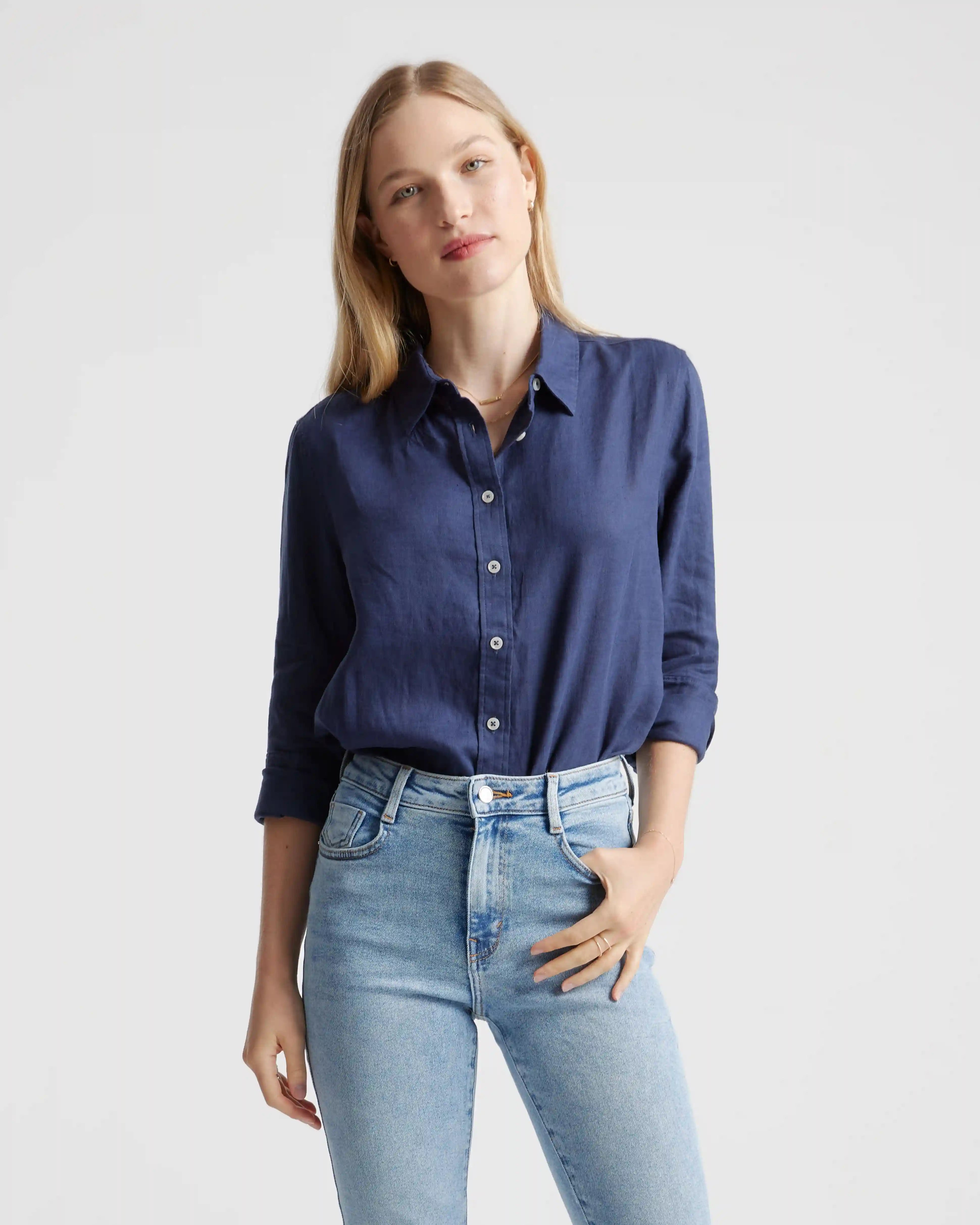 100% European Linen Long Sleeve Shirt