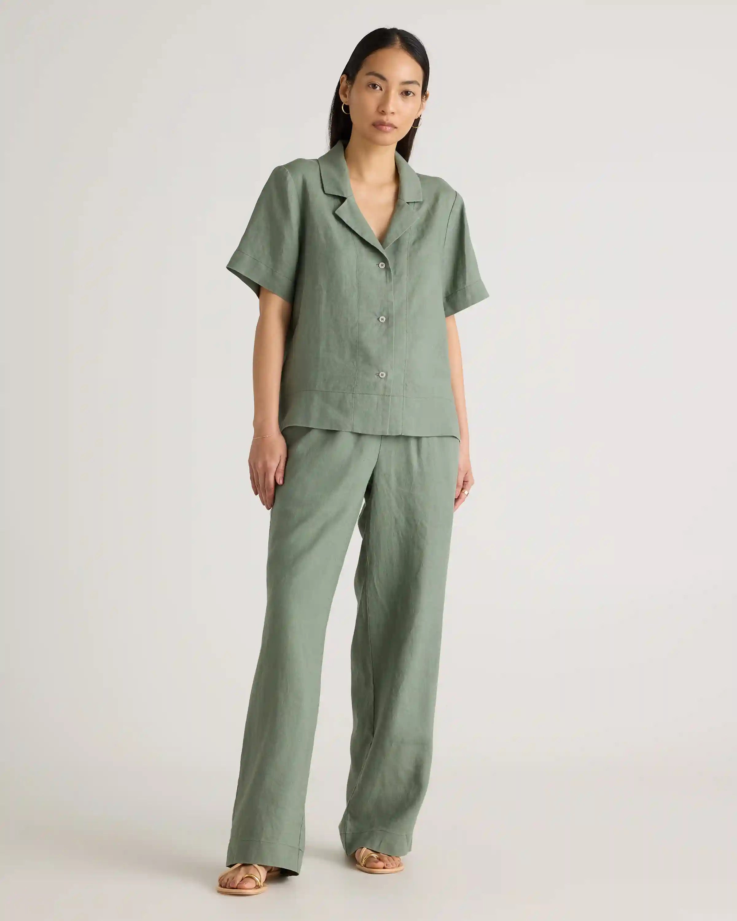 100% European Linen Short Sleeve Shirt