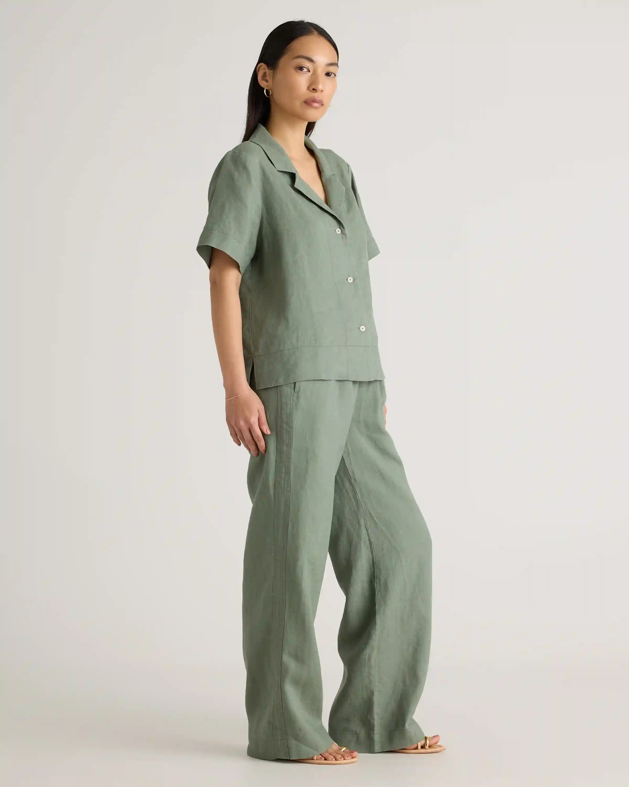 100% European Linen Short Sleeve Shirt