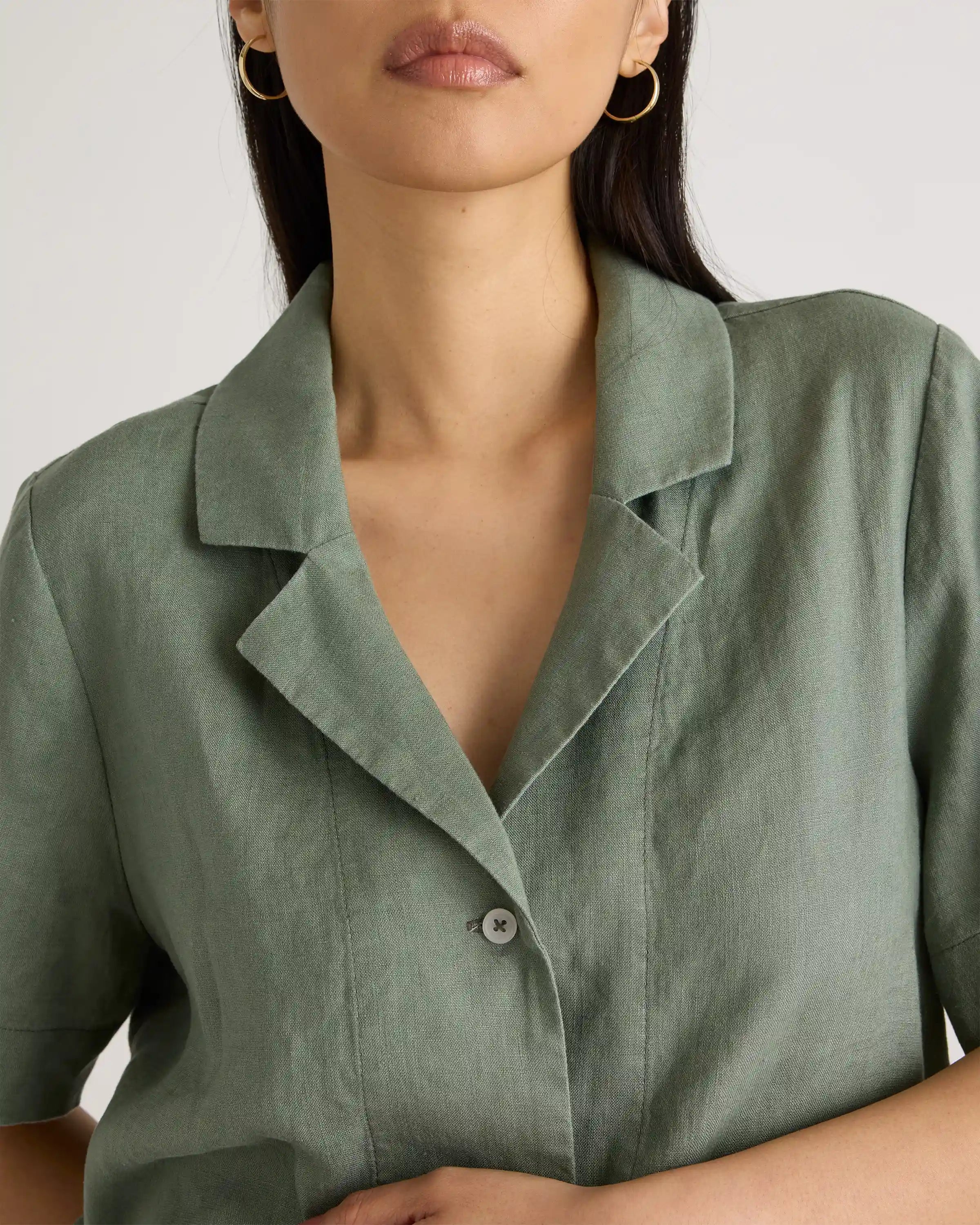 100% European Linen Short Sleeve Shirt