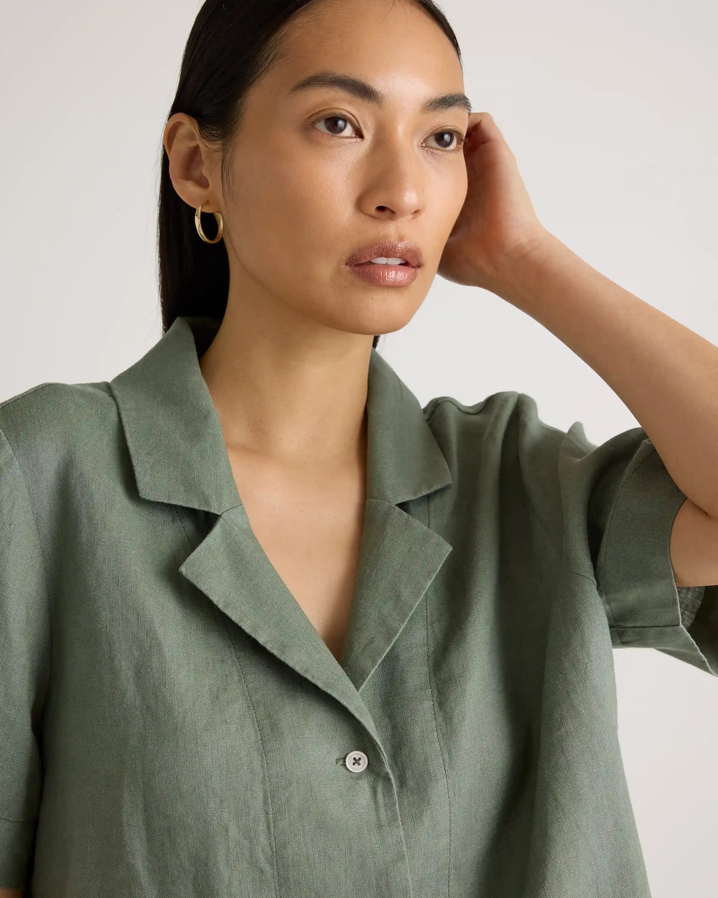 100% European Linen Short Sleeve Shirt