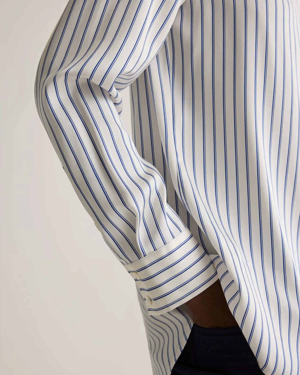 Washable Stretch Silk Notch Collar Blouse