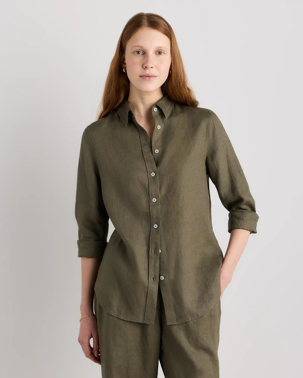100% European Linen Long Sleeve Shirt