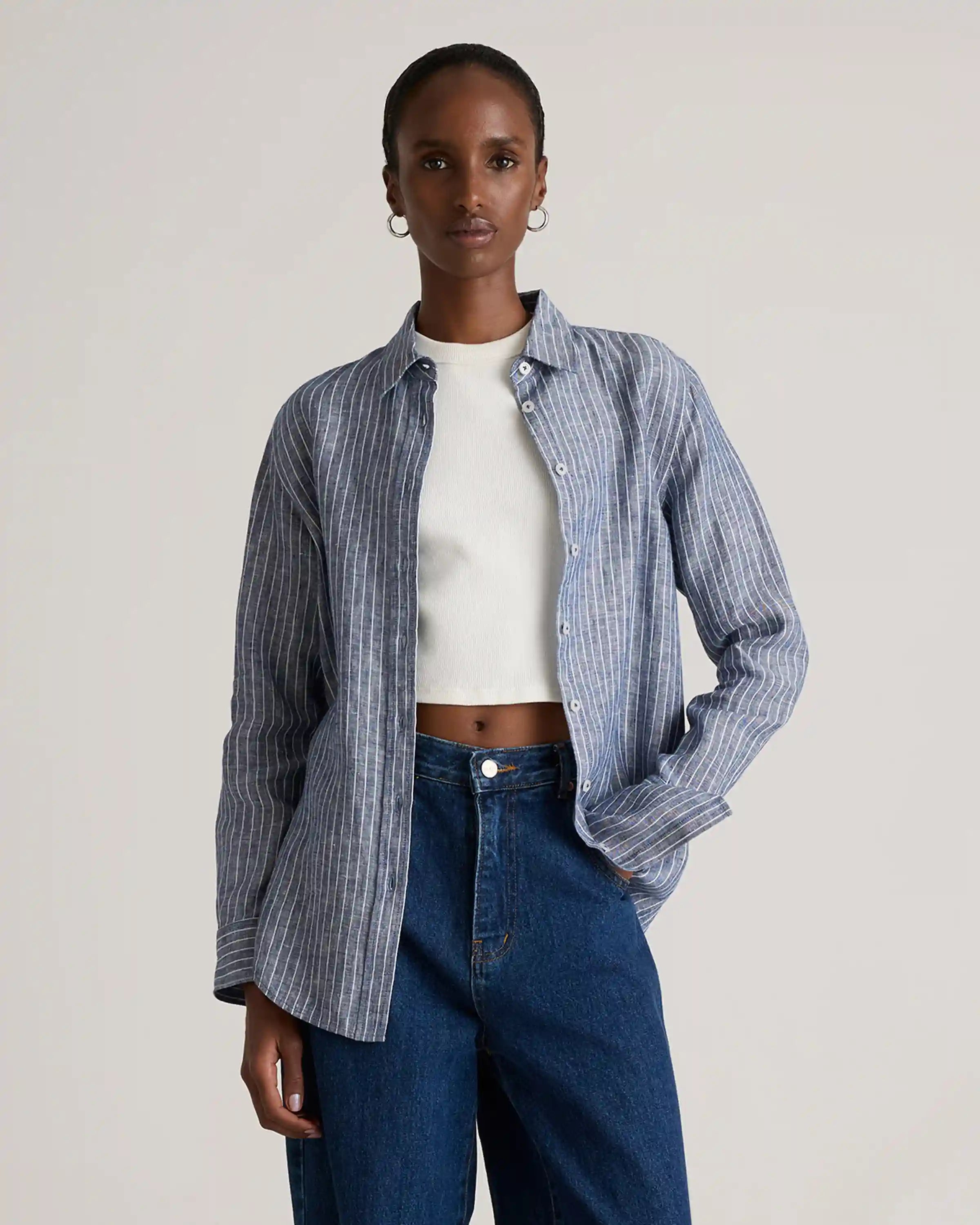 100% European Linen Long Sleeve Shirt