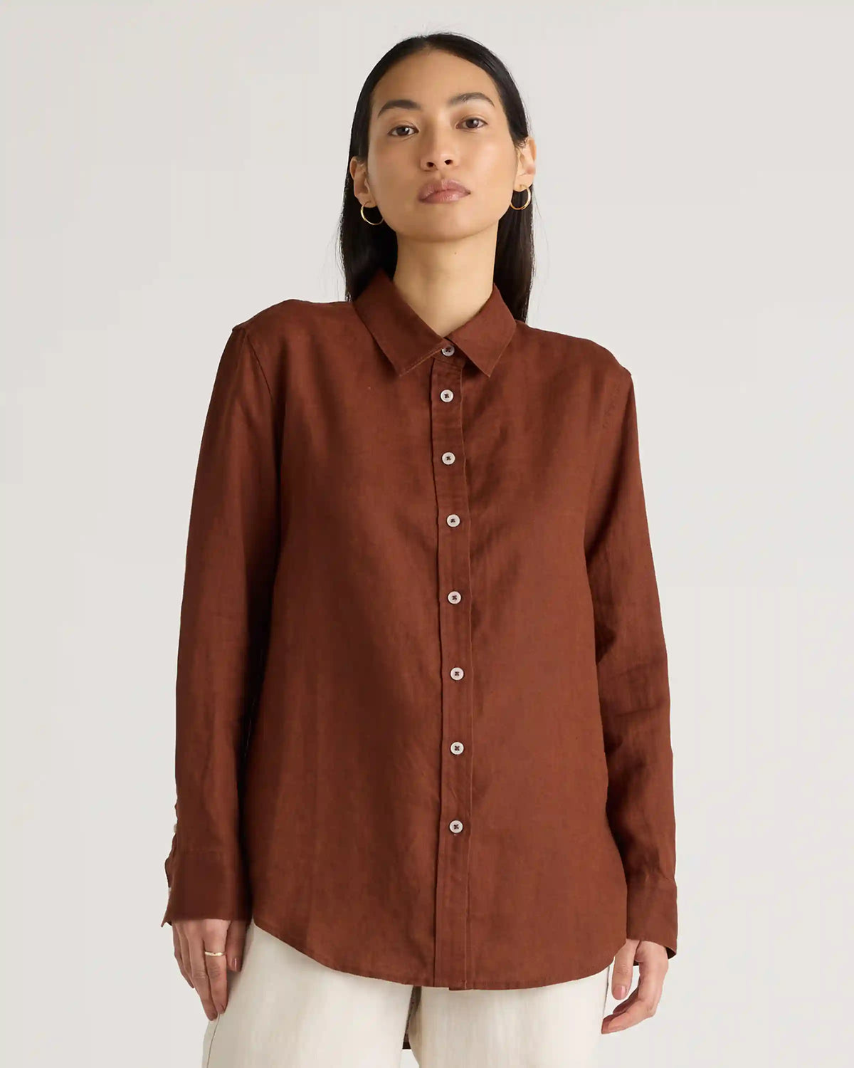 100% European Linen Long Sleeve Shirt