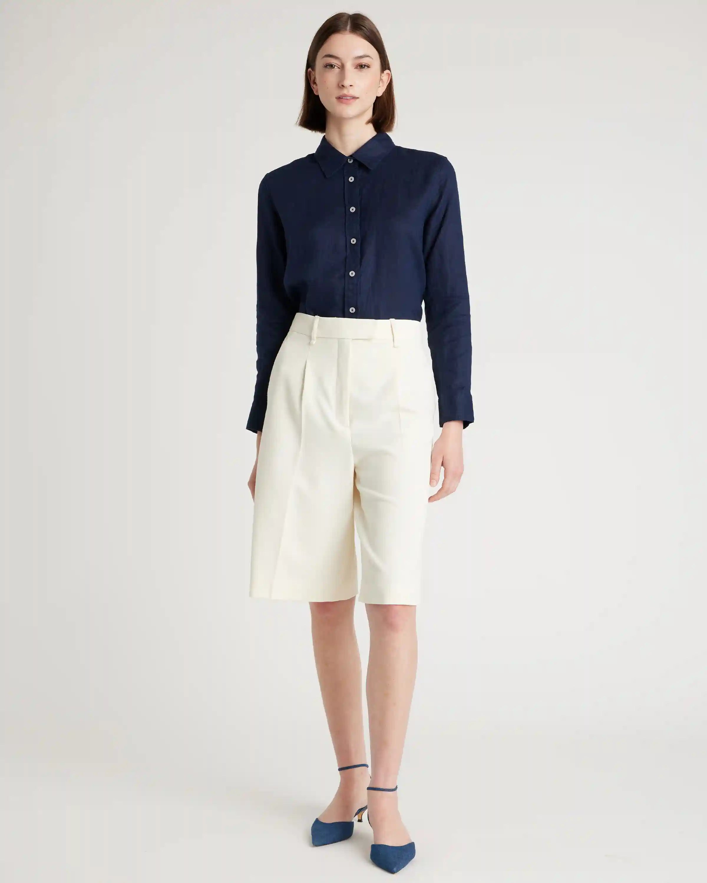 100% European Linen Long Sleeve Shirt