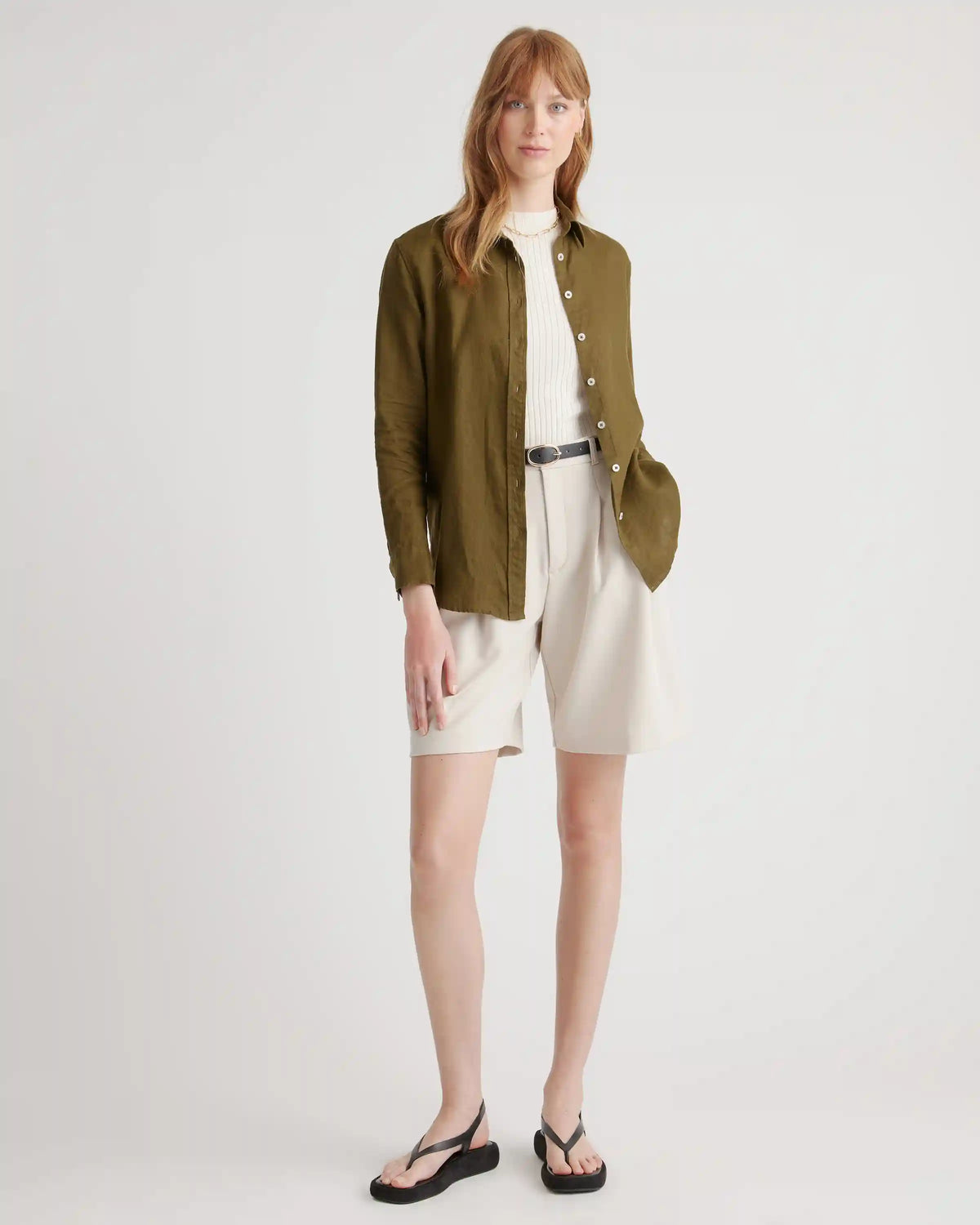 100% European Linen Long Sleeve Shirt