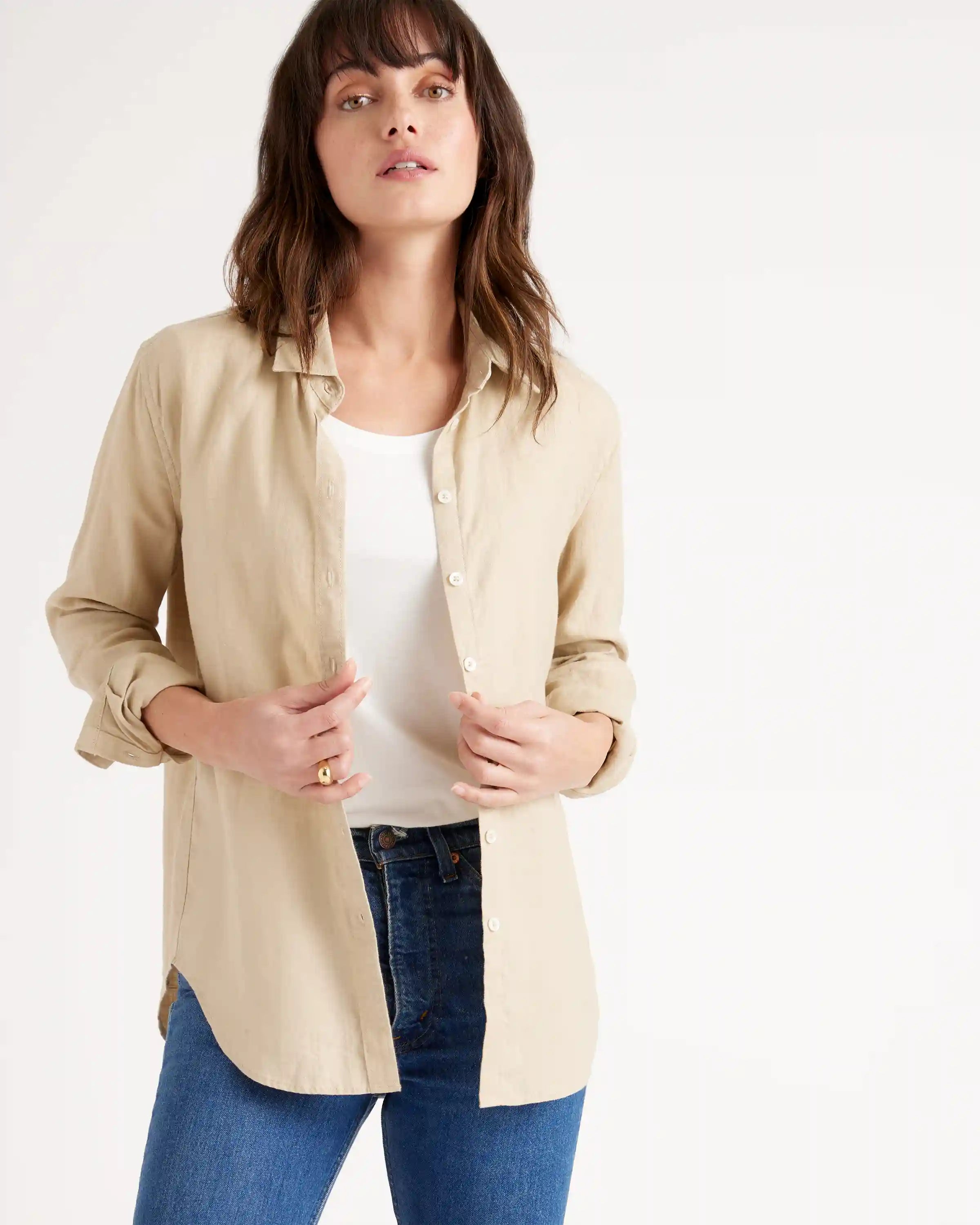 100% European Linen Long Sleeve Shirt