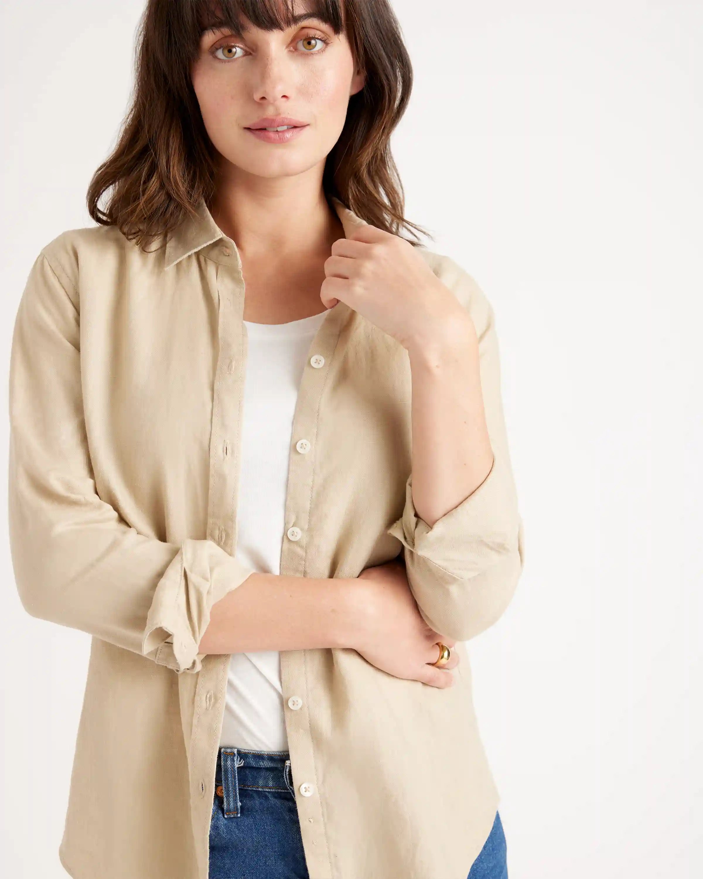 100% European Linen Long Sleeve Shirt