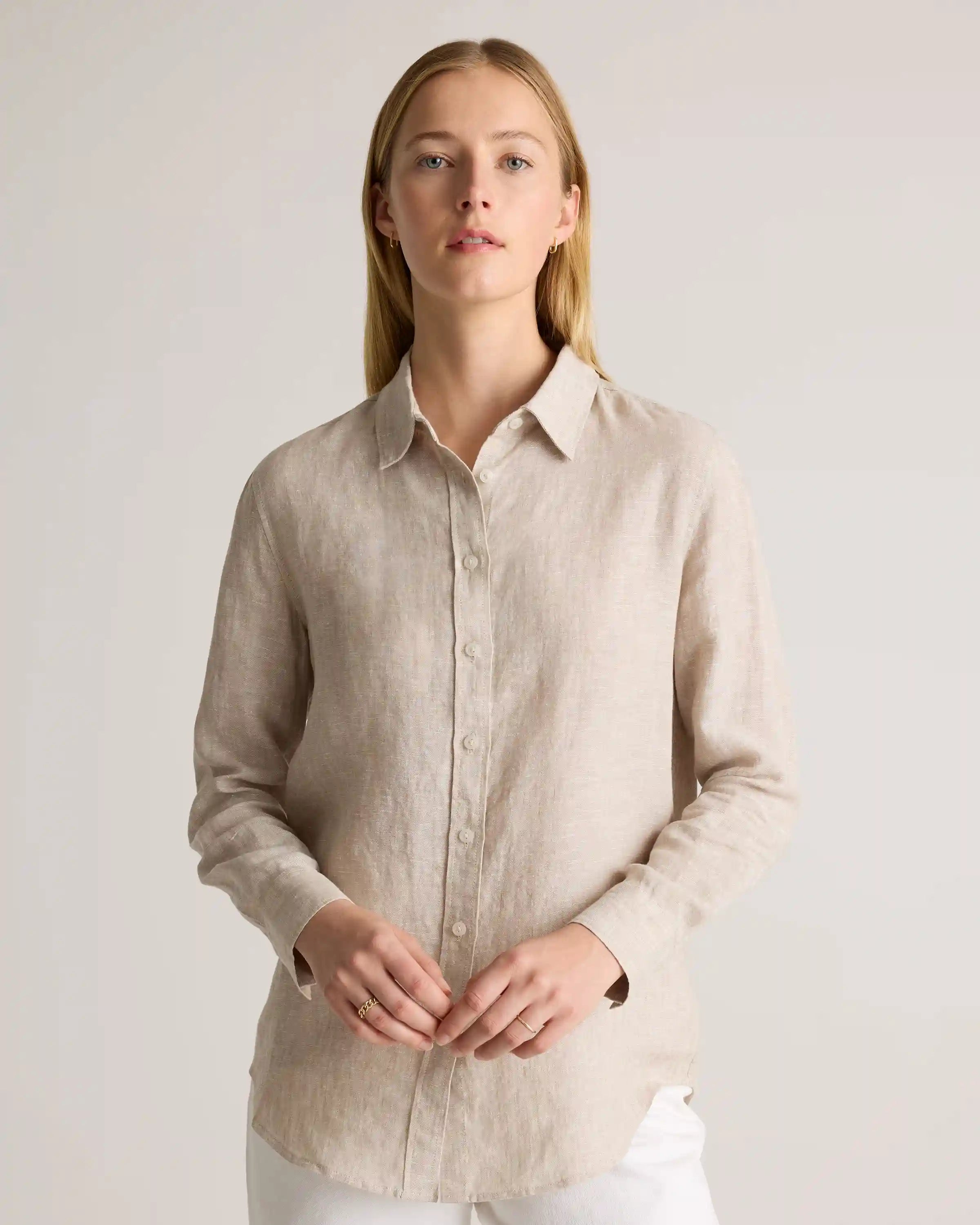 100% European Linen Long Sleeve Shirt