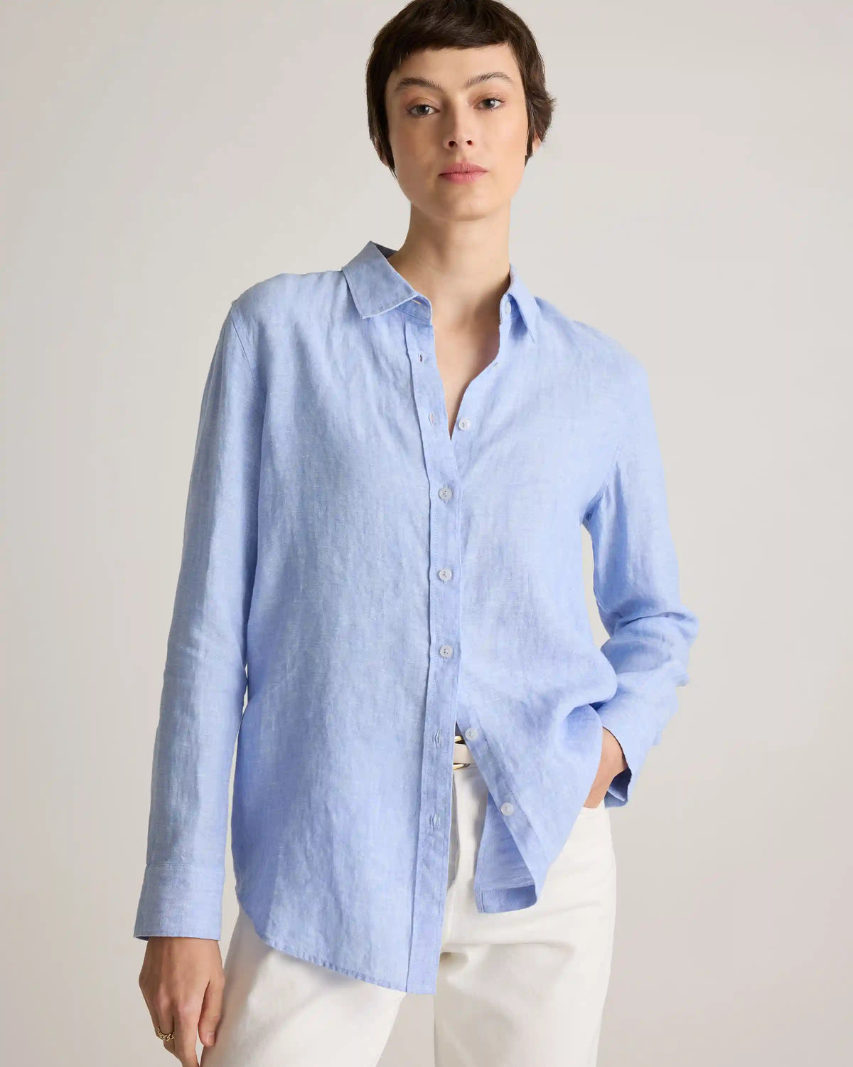 100% European Linen Long Sleeve Shirt