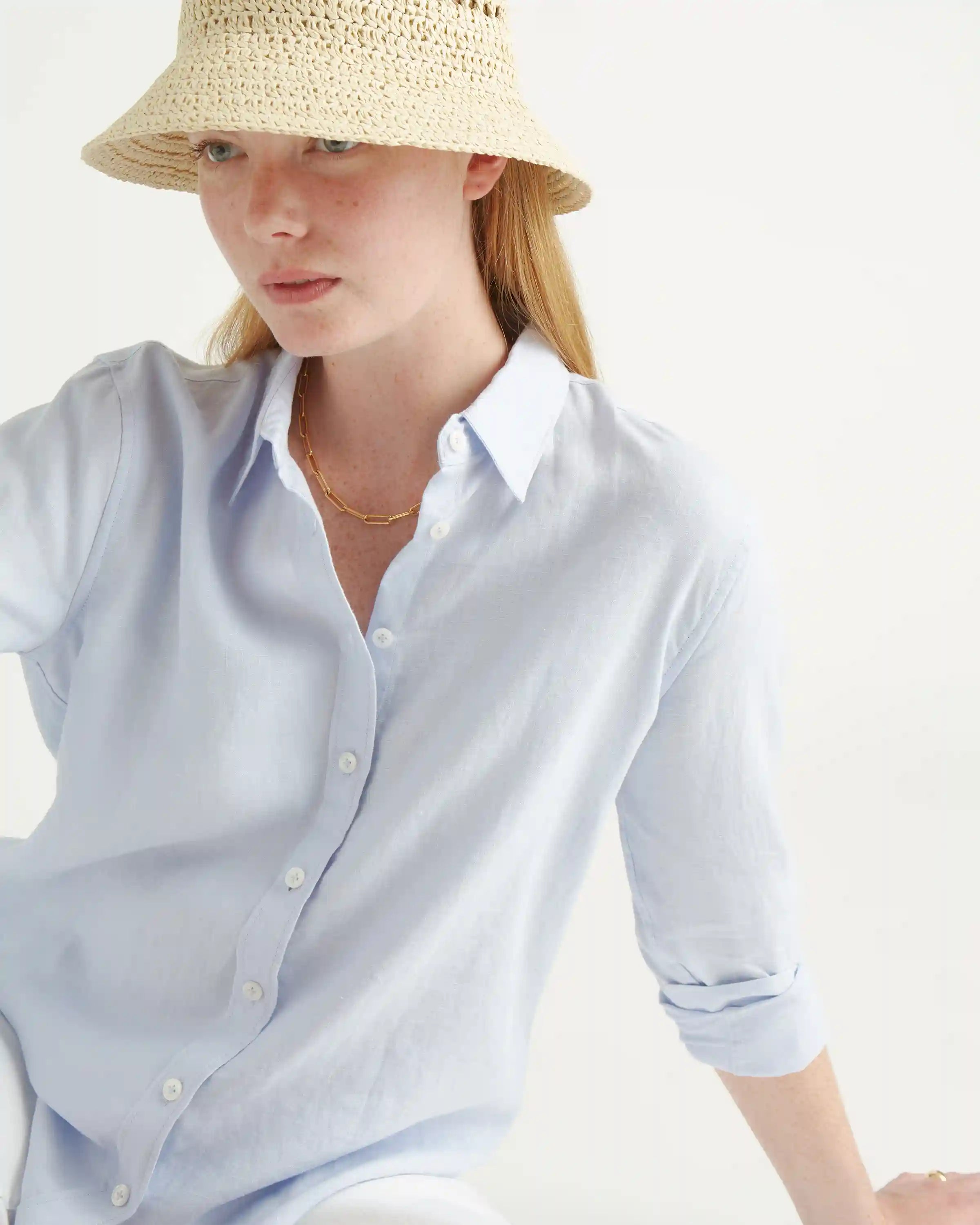 100% European Linen Long Sleeve Shirt