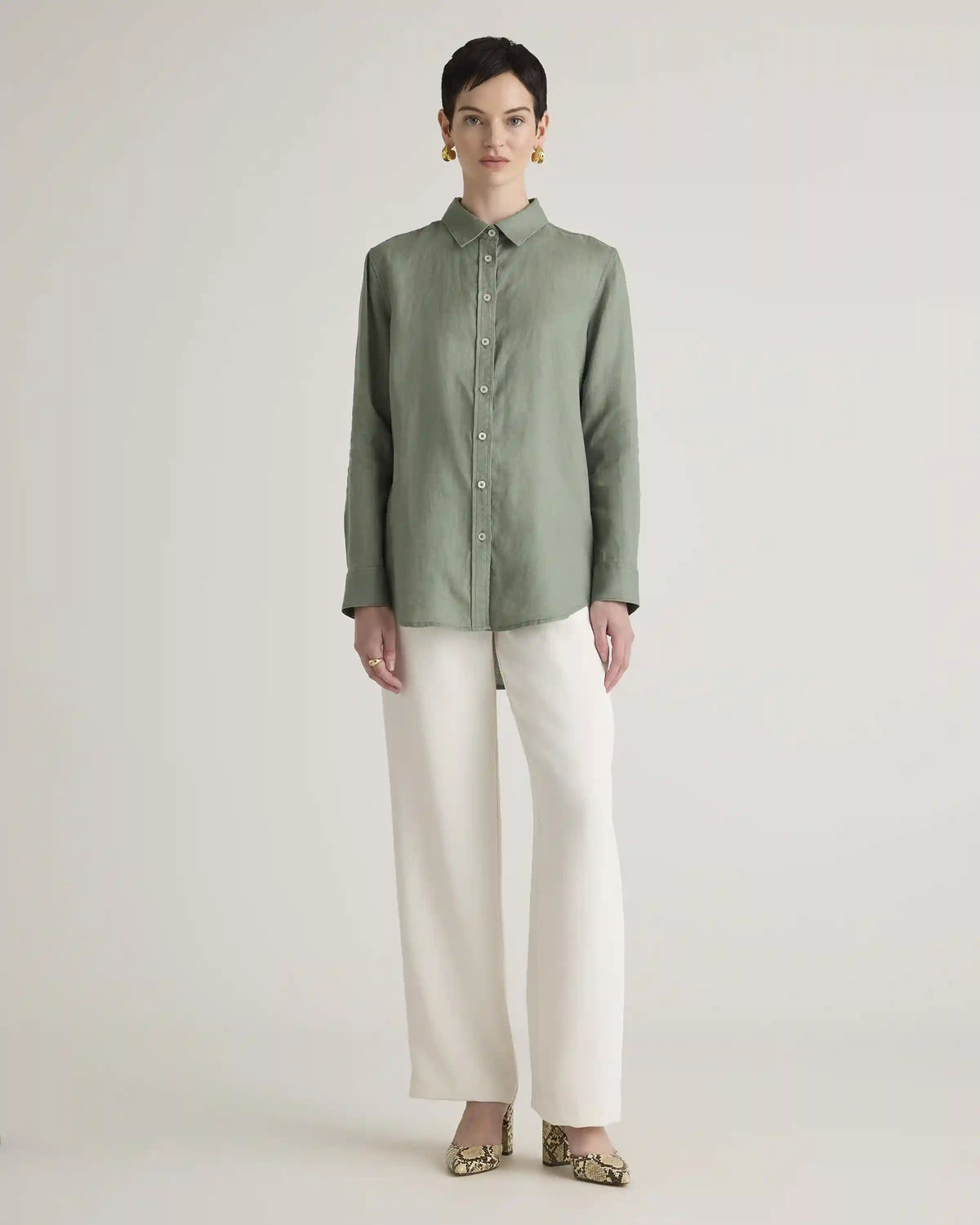 100% European Linen Long Sleeve Shirt