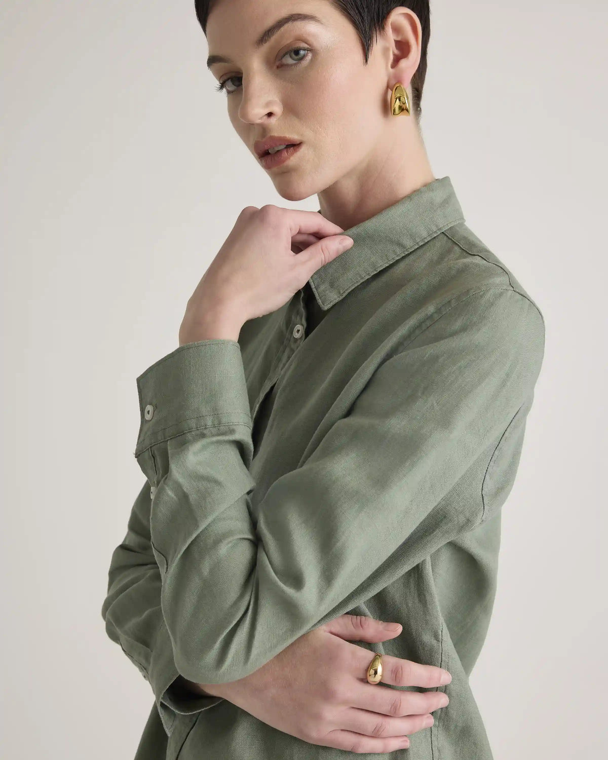 100% European Linen Long Sleeve Shirt