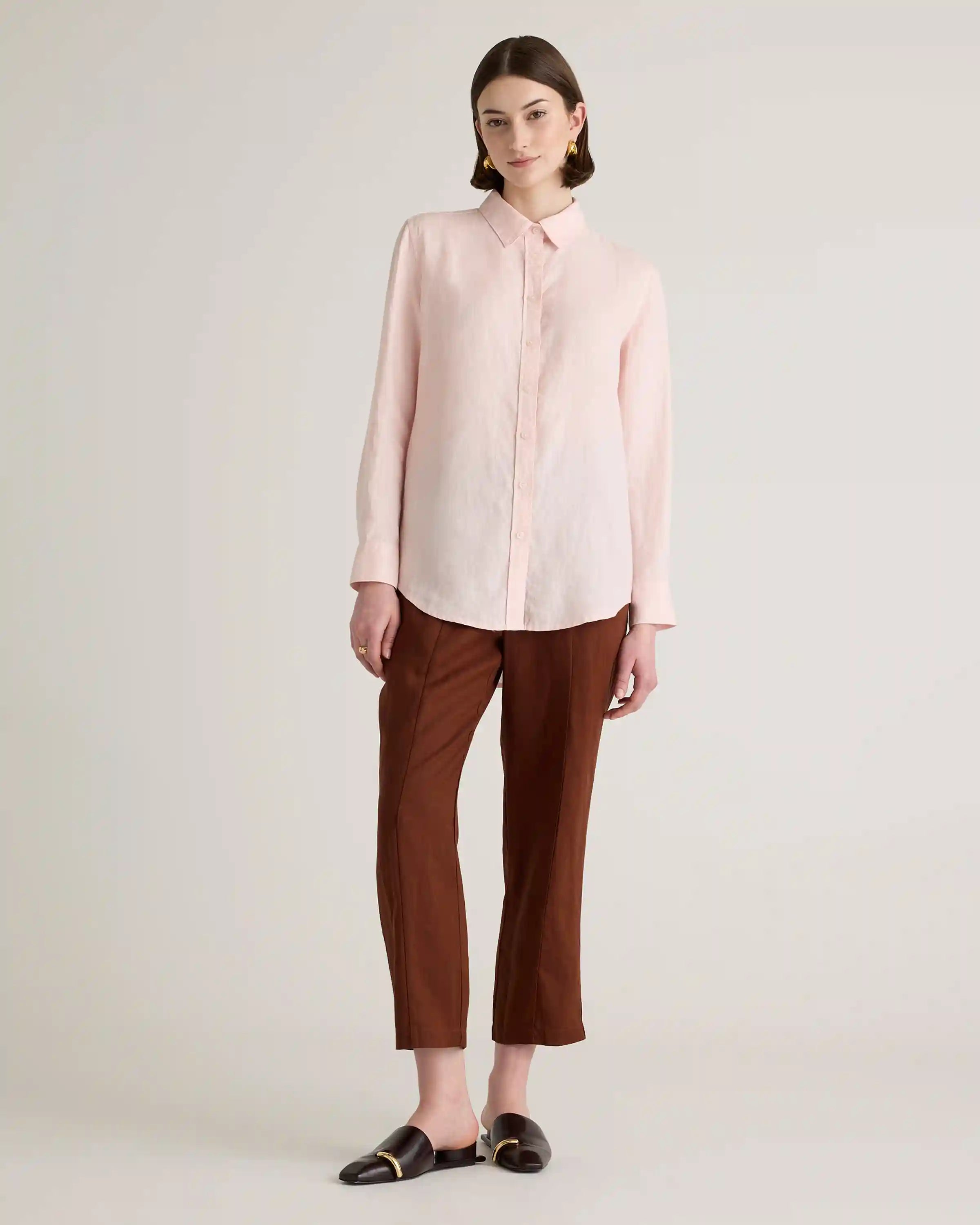 100% European Linen Long Sleeve Shirt