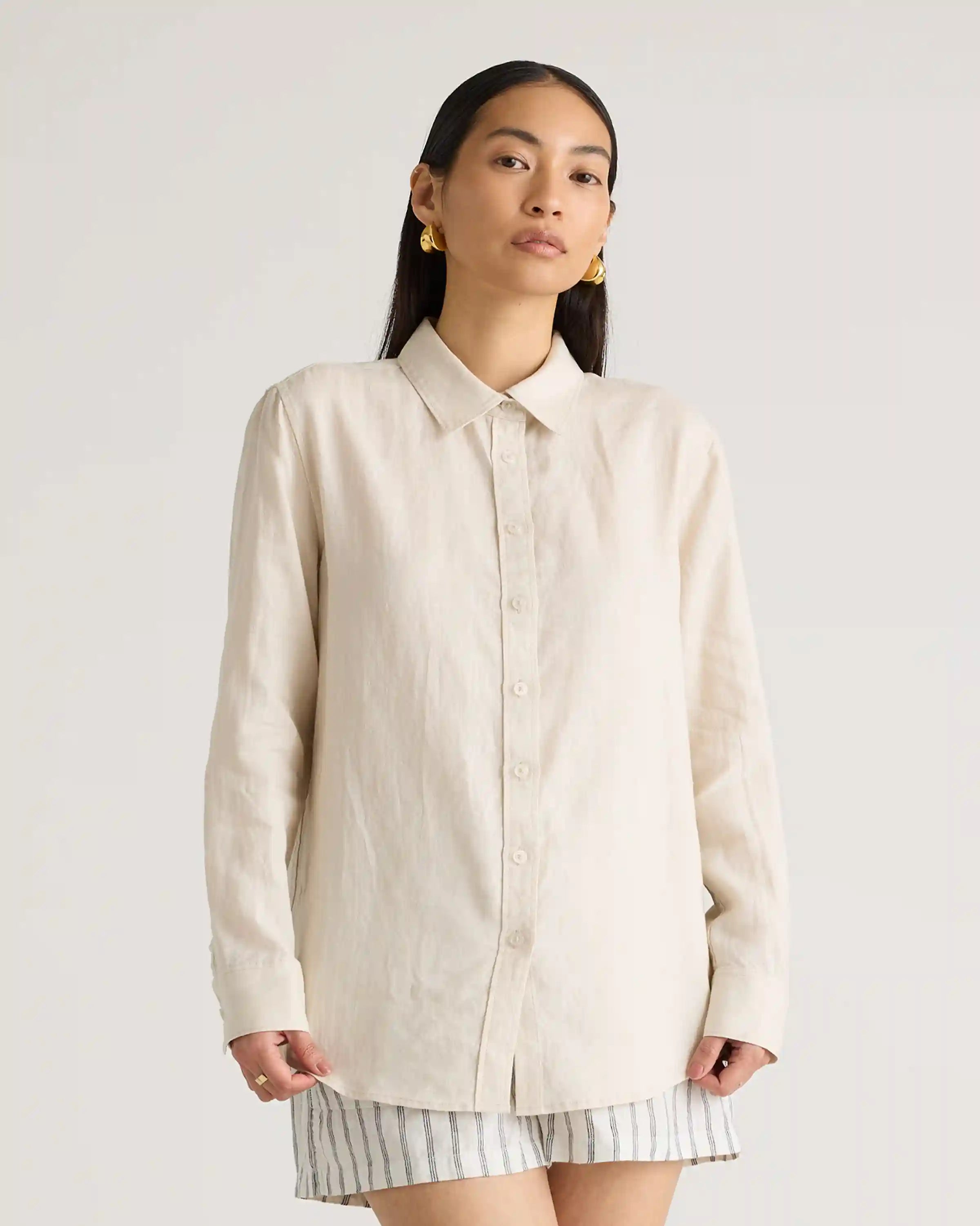 100% European Linen Long Sleeve Shirt